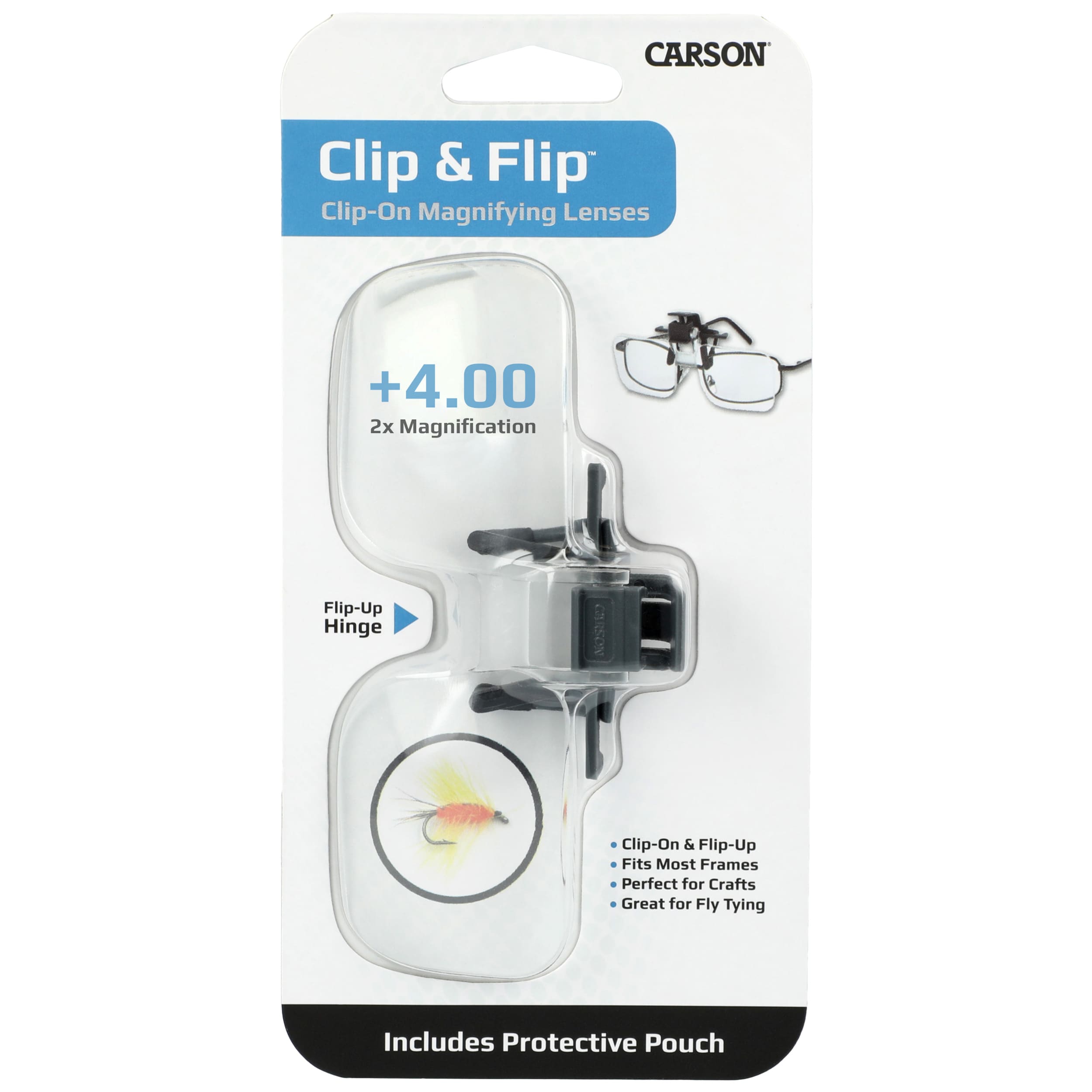 Lentilles grossissantes Clip and Flip 2x Carson