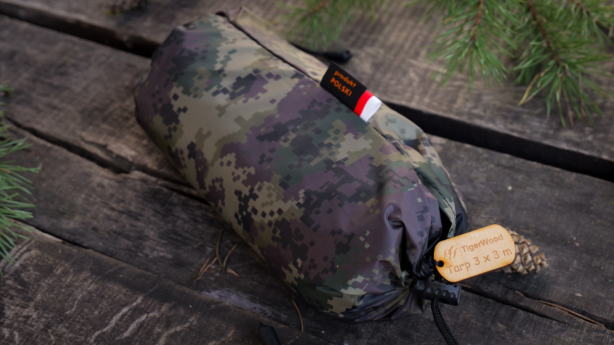 Bâche de bivouac Tarp T2 3 x 3 m TigerWood - Camo