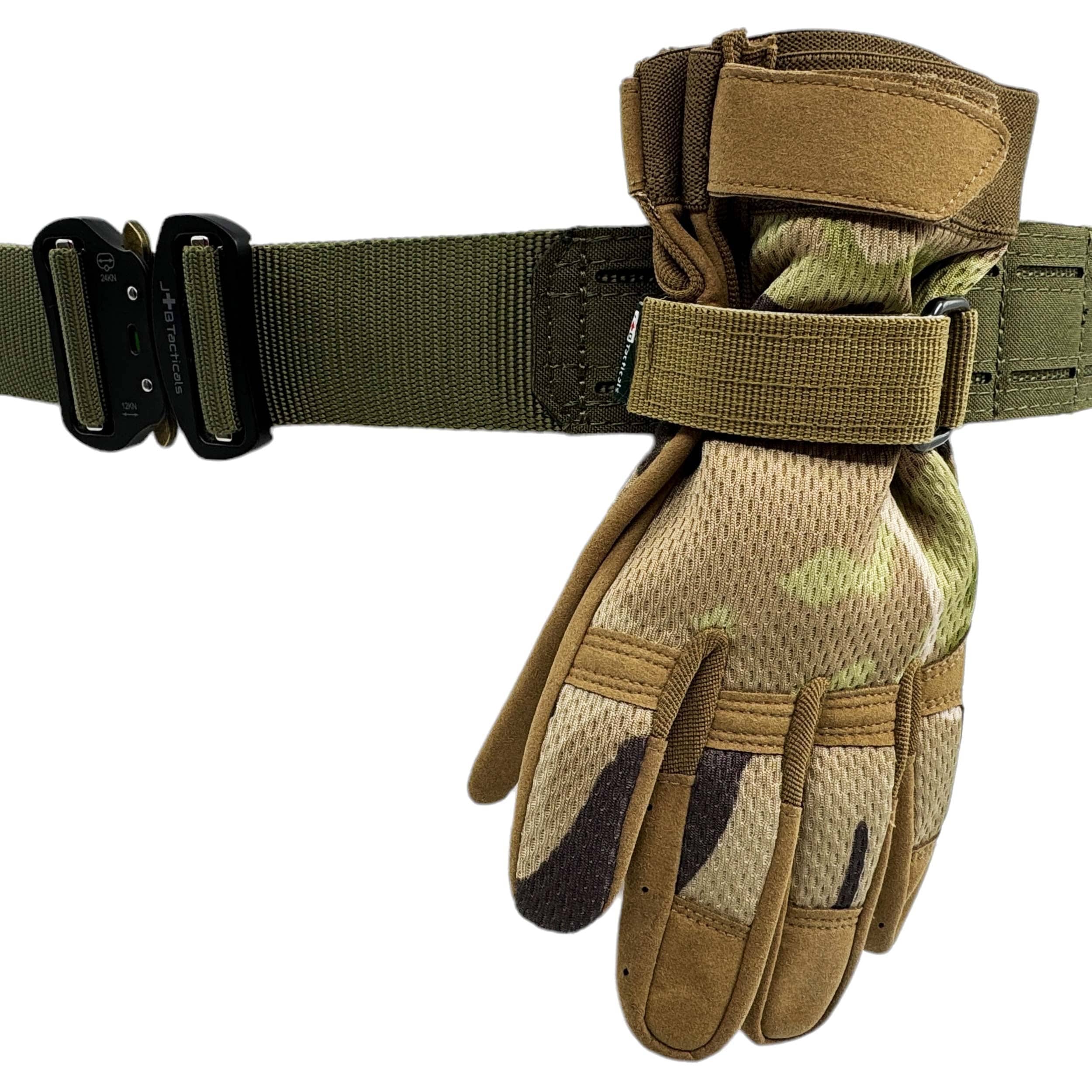 Porte-gants MOLLE avec mousqueton JB Tacticals - Brown