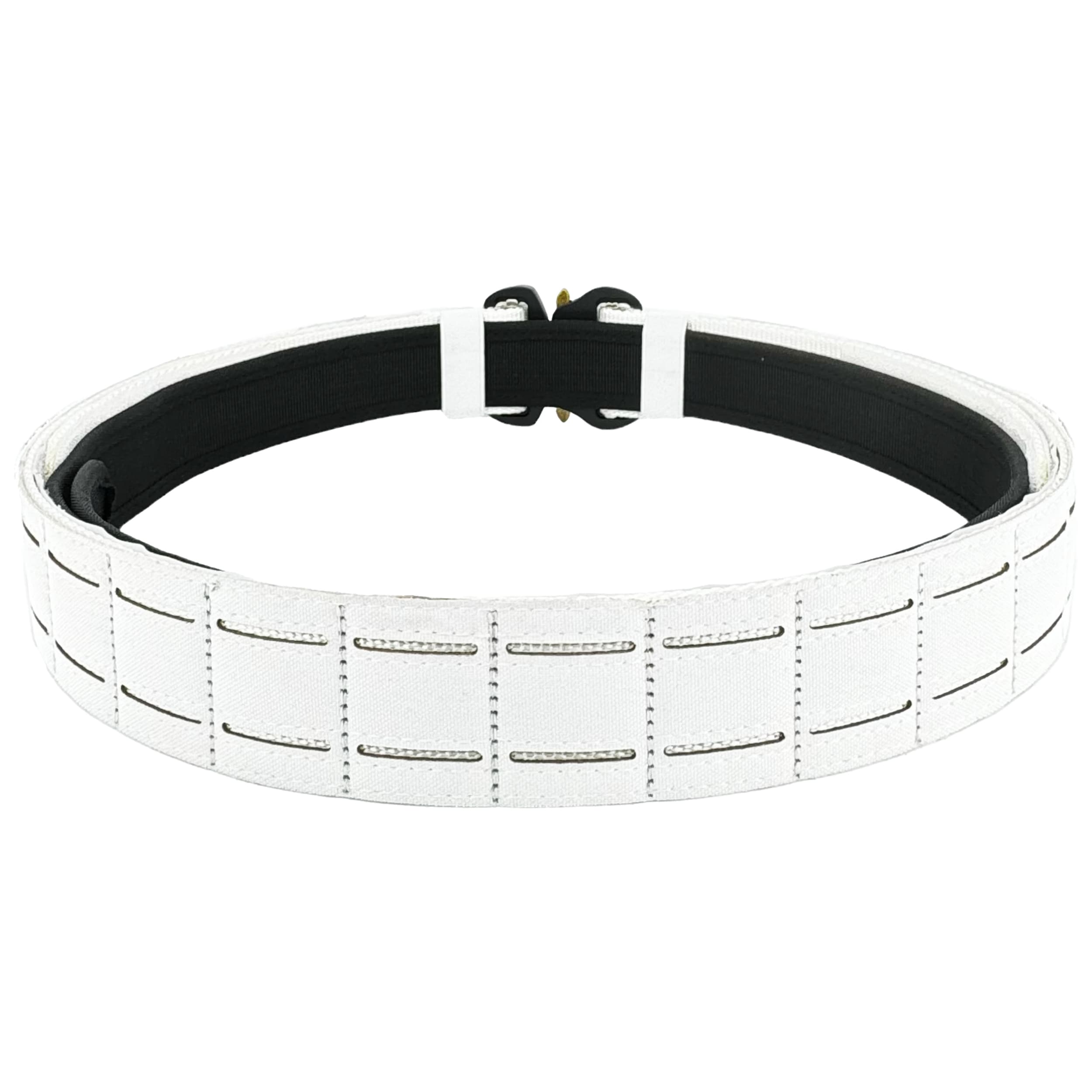 Ceinture tactique MOLLE Laser Cut avec une ceinture intérieure JB Tacticals - White