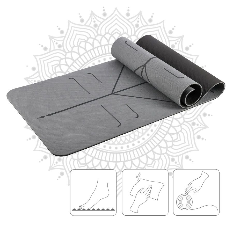 Tapis YM10 pour le yoga HMS - Gray