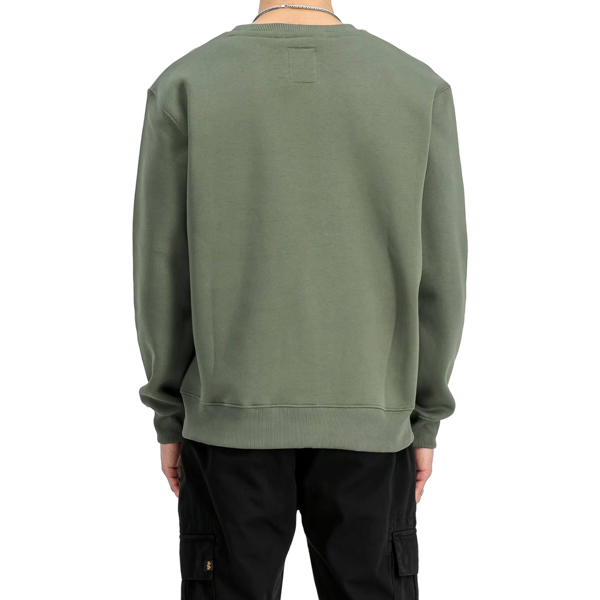 Sweatshirt Basic Sweater Small Logo Alpha Industries - Dark Olive