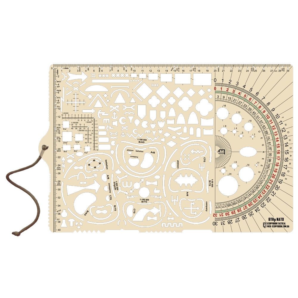 Règle Ecopybook Tactical Big Protractor M-Tac
