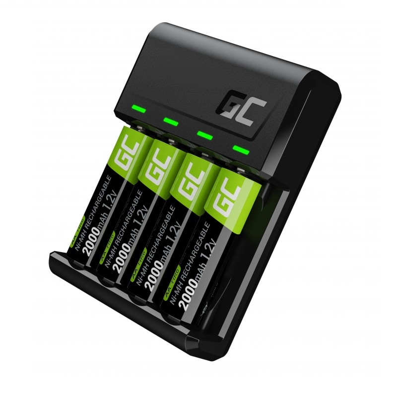 Chargeur GC VitalCharger avec piles 4x AA Green Cell 