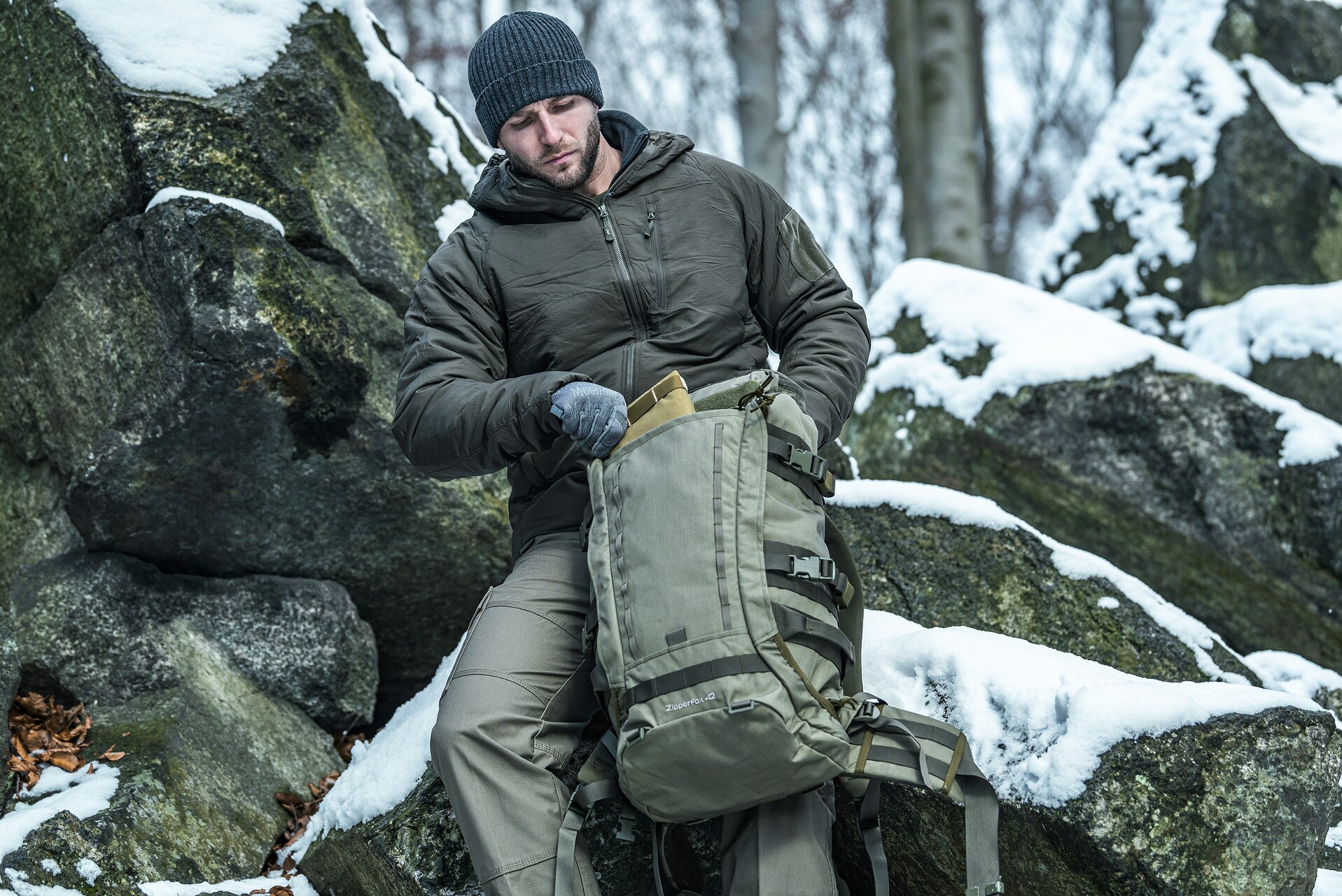 Sac à dos Zipper Fox 42 40 L Wisport - RAL 7013