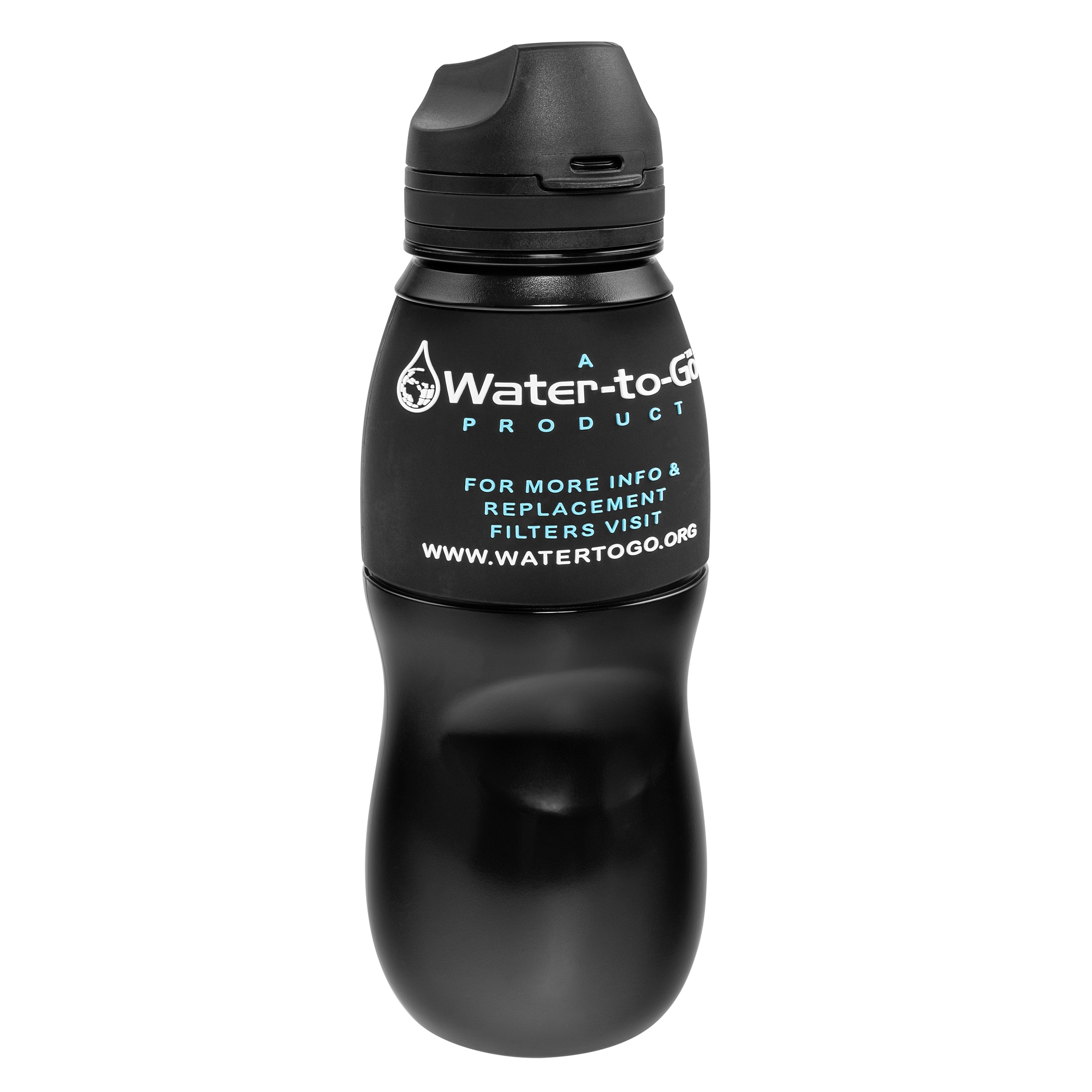 Bouteille avec filtre 750 ml 2024 Water-to-Go - Noir