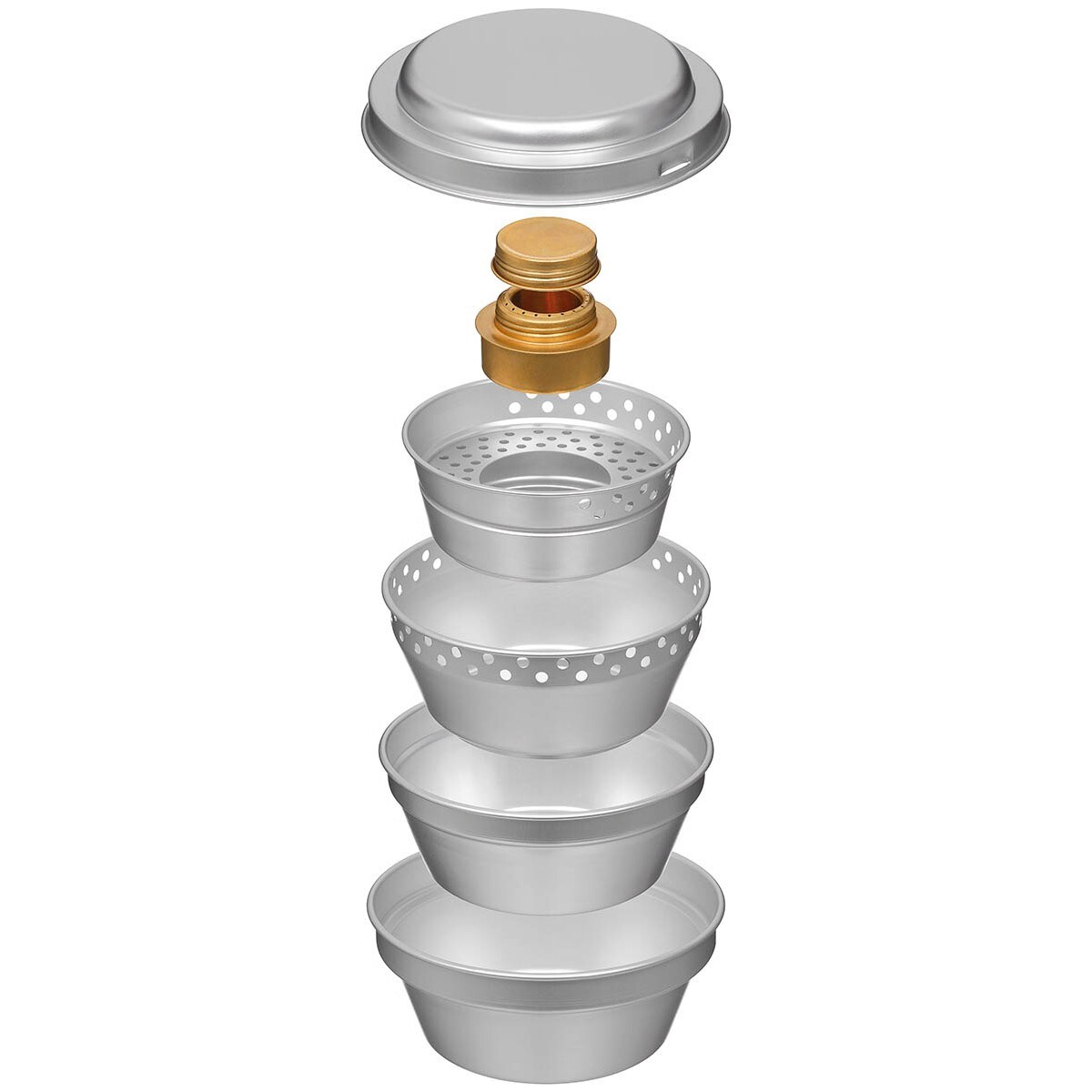 Set de vaisselle de voyage 7 éléments Aluminium MFH