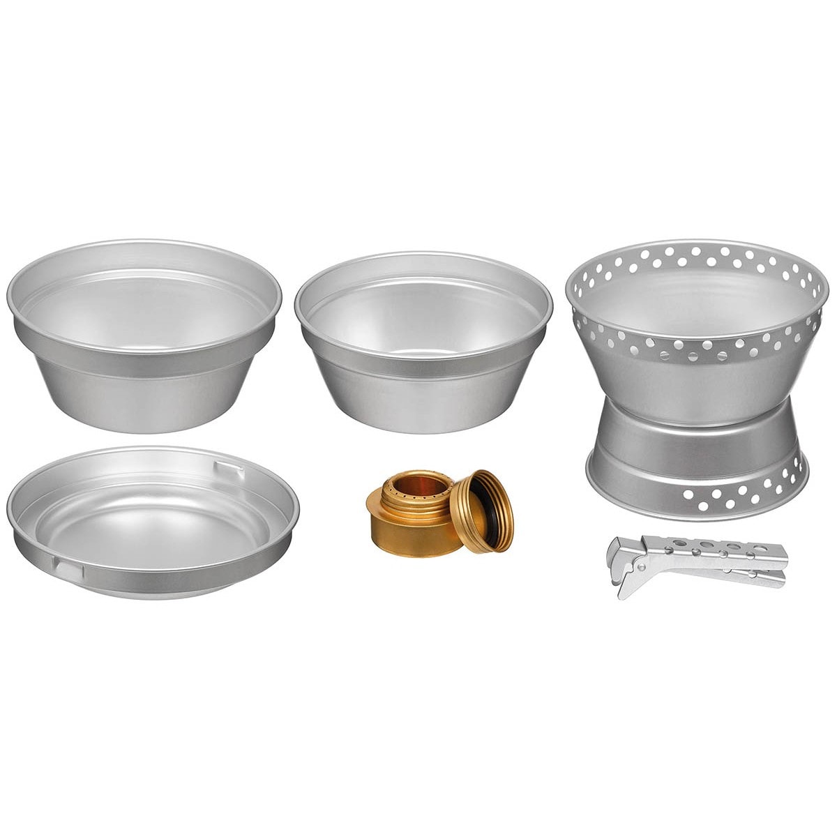 Set de vaisselle de voyage 7 éléments Aluminium MFH