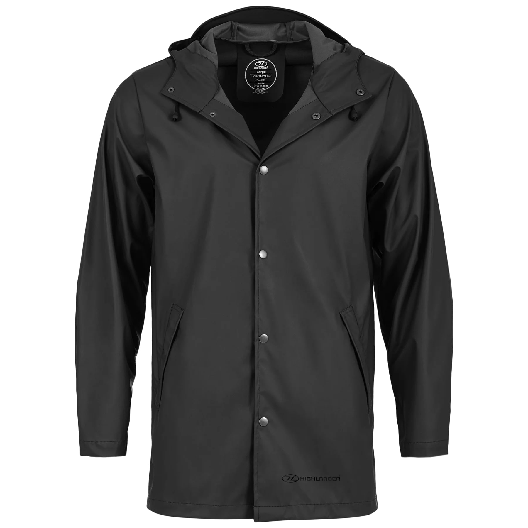 Veste Lighthouse Rain Jacket Highlander Outdoor - Black