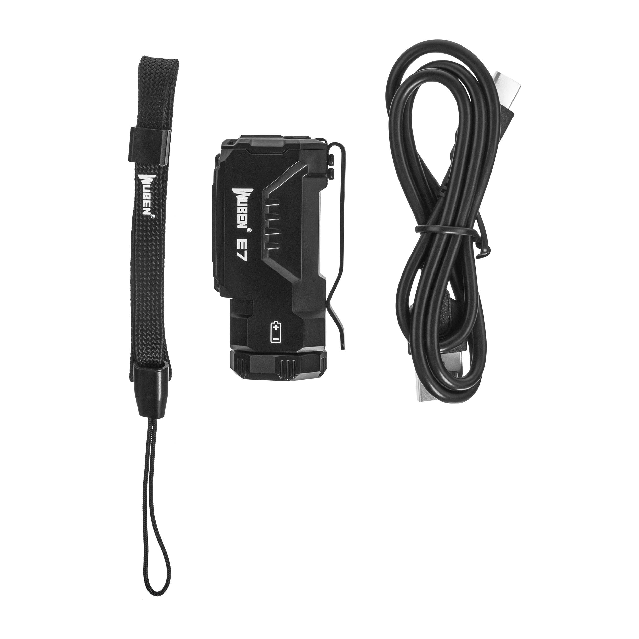 Lampe de poche E7 6500K - 1800 lumens Wuben - Black