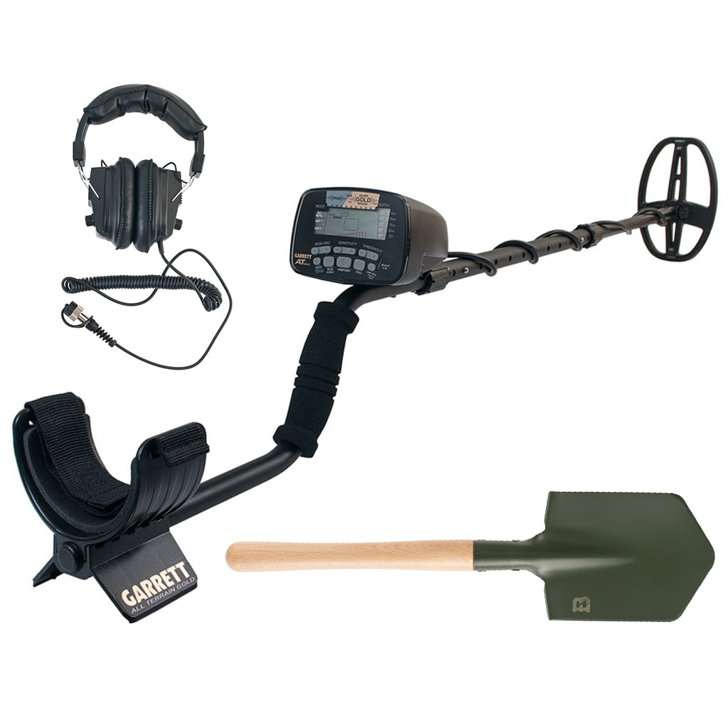 Détecteur de métaux AT Gold Garrett + Pelle Forces Shovel Badger Outdoor - Ensemble 