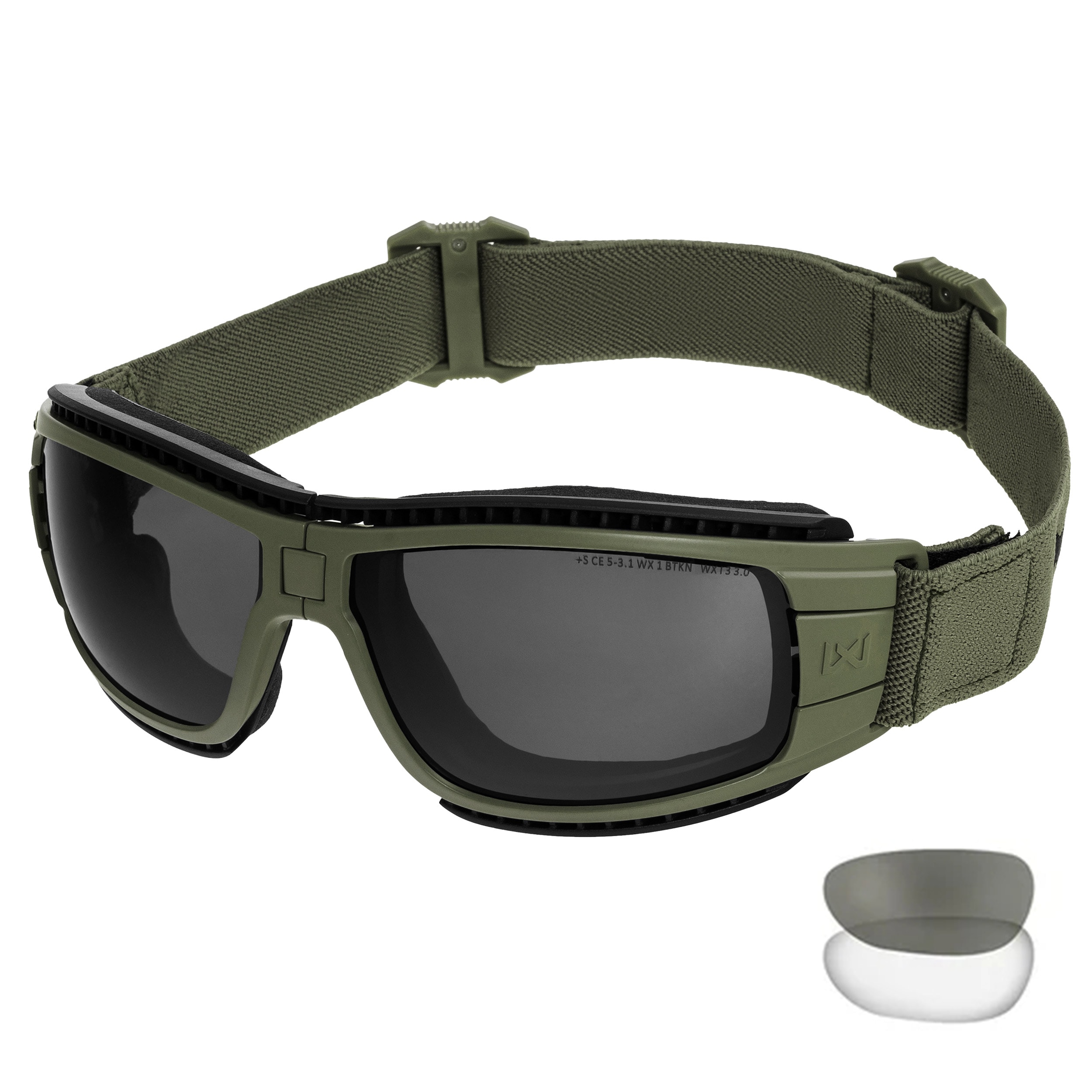 Lunettes tactiques Lynx Clear/Grey Wiley X - Green