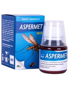 Produit contre les moustiques, les tiques et les mouches 200 EC 50 ml Aspermet Asplant Produit contre les moustiques, les tiques et les mouches 200 EC 50 ml Aspermet Asplant