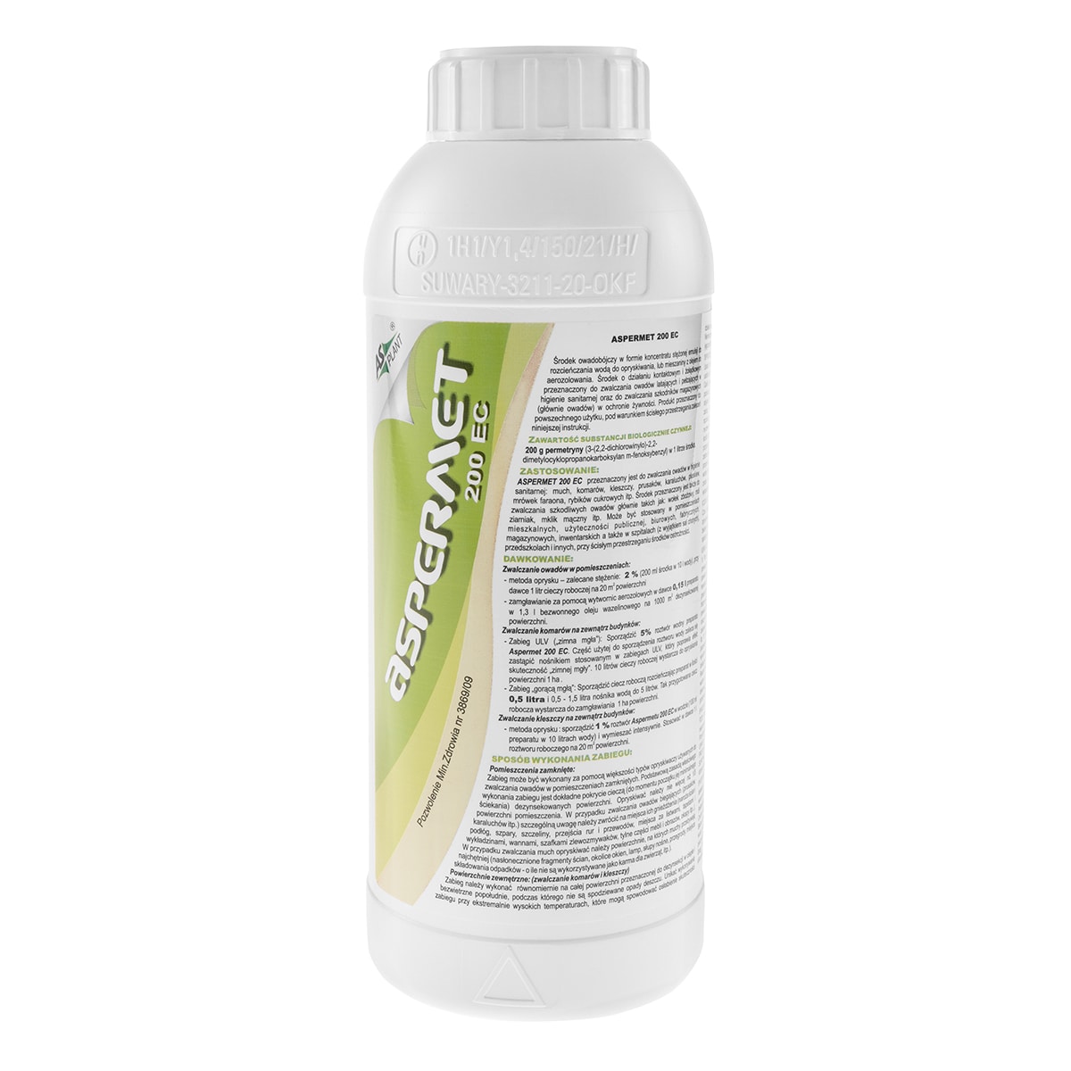 Produit contre les moustiques, les tiques et les mouches 200 EC 1L Aspermet Asplant 