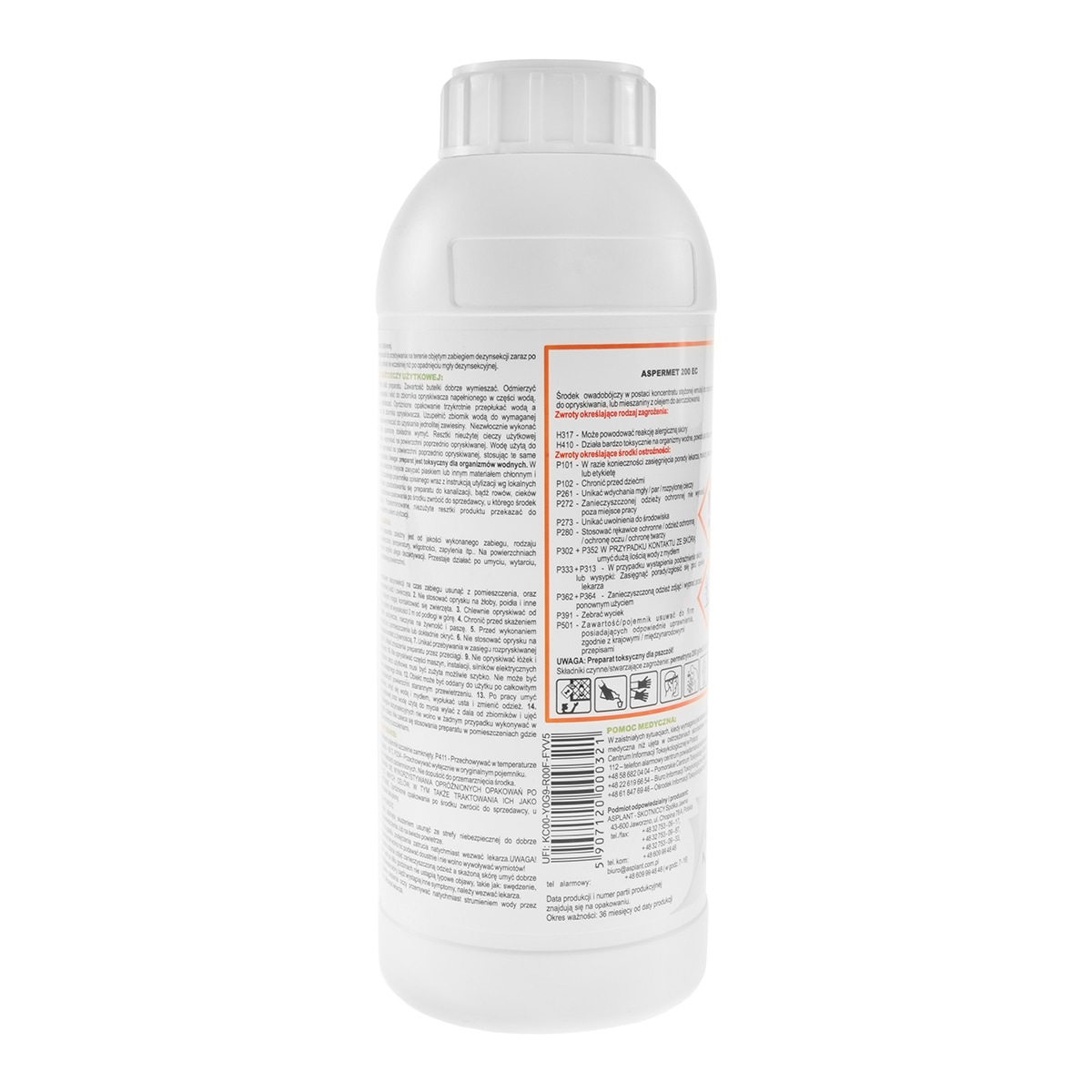 Produit contre les moustiques, les tiques et les mouches 200 EC 1L Aspermet Asplant 