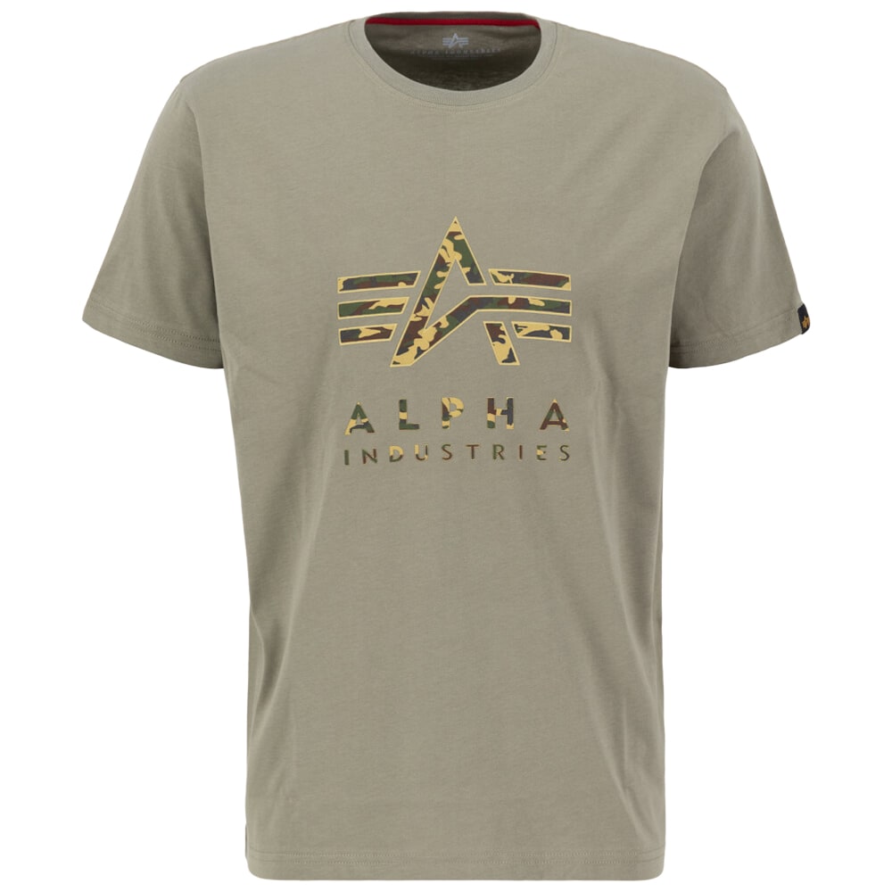 T-shirt Camo Puff Print Alpha Industries - Olive