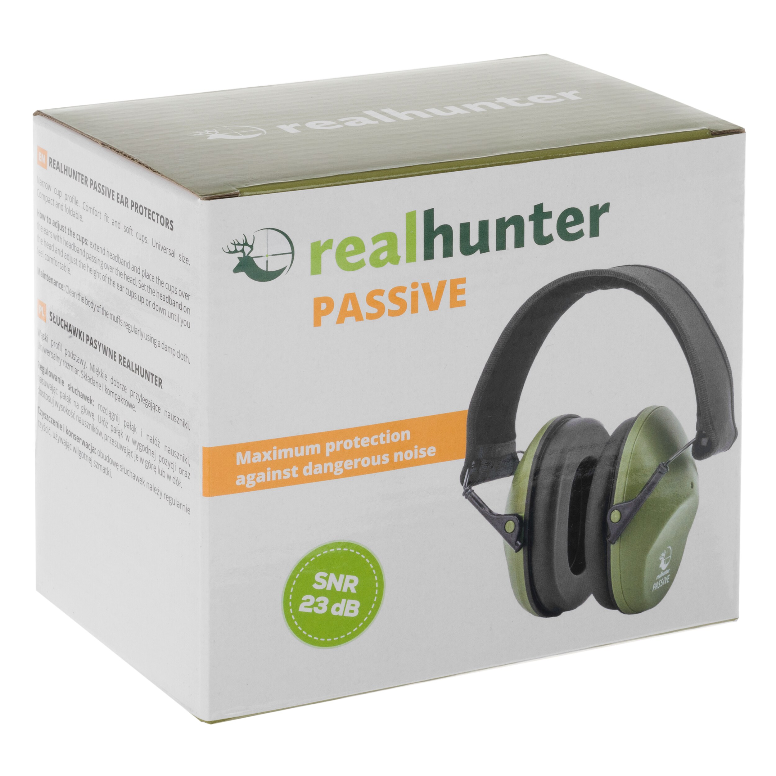 Protections auditives passives Passive RealHunter - Olive