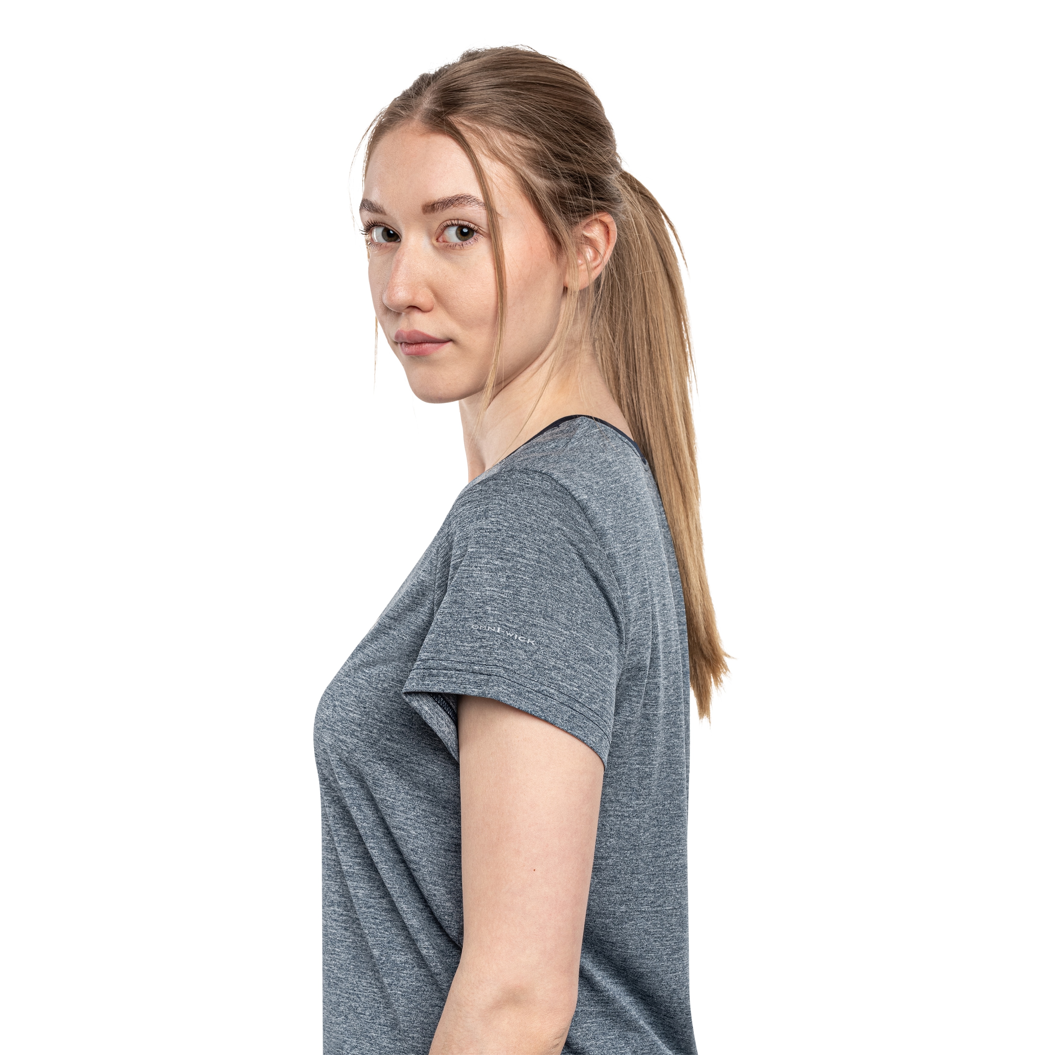 T-shirt pour femmes Bluevista Hill Short Sleeve Crew Columbia - Collegiate Navy Heather