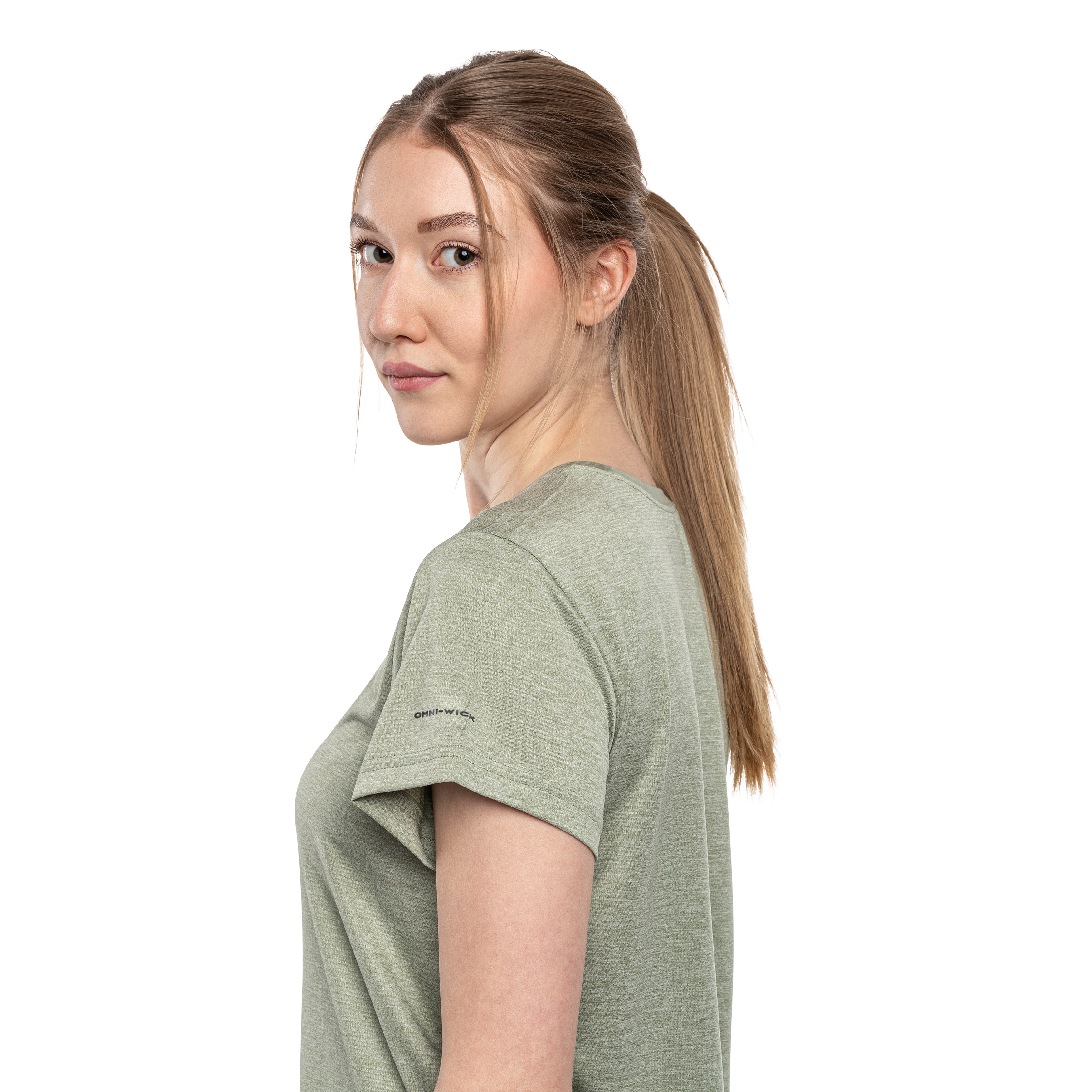 T-shirt pour femmes Bluevista Hill Short Sleeve Crew Columbia - Safari Heather