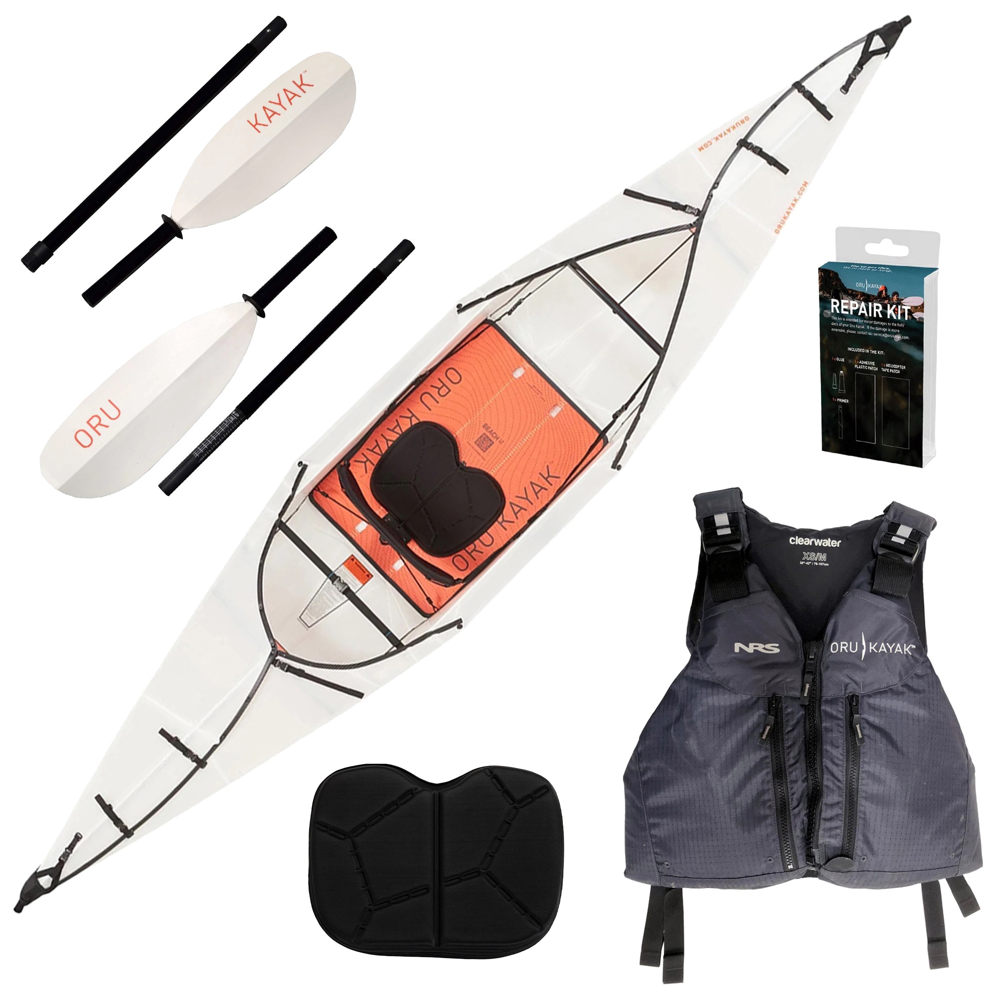 Kayak Beach LT Oru Kayak + Gilet de sauvetage Oru Kayak PFD - Ensemble
