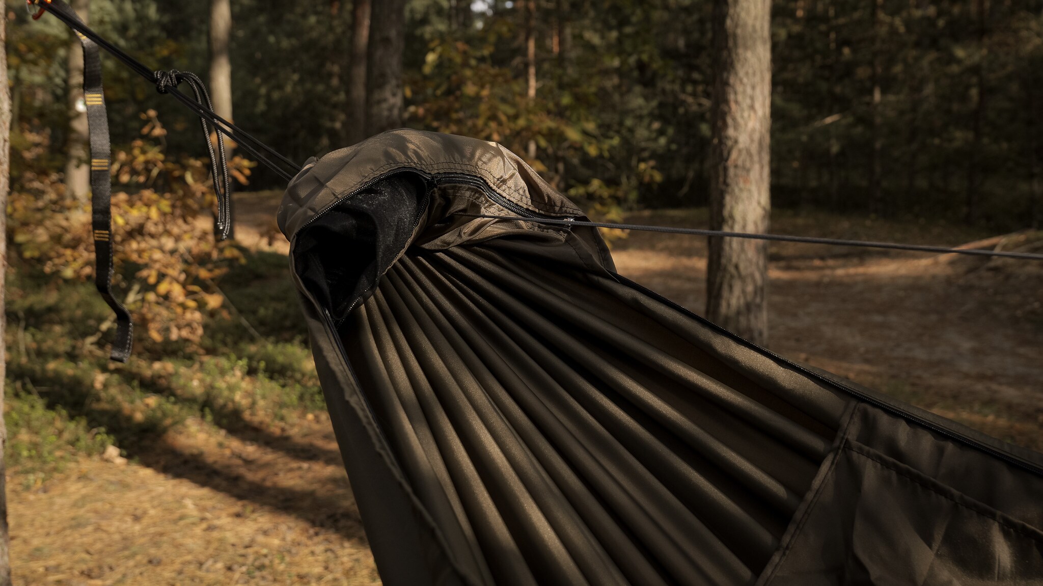 Hamac Ważka V1 Long Pocket avec moustiquaire TigerWood - Khaki