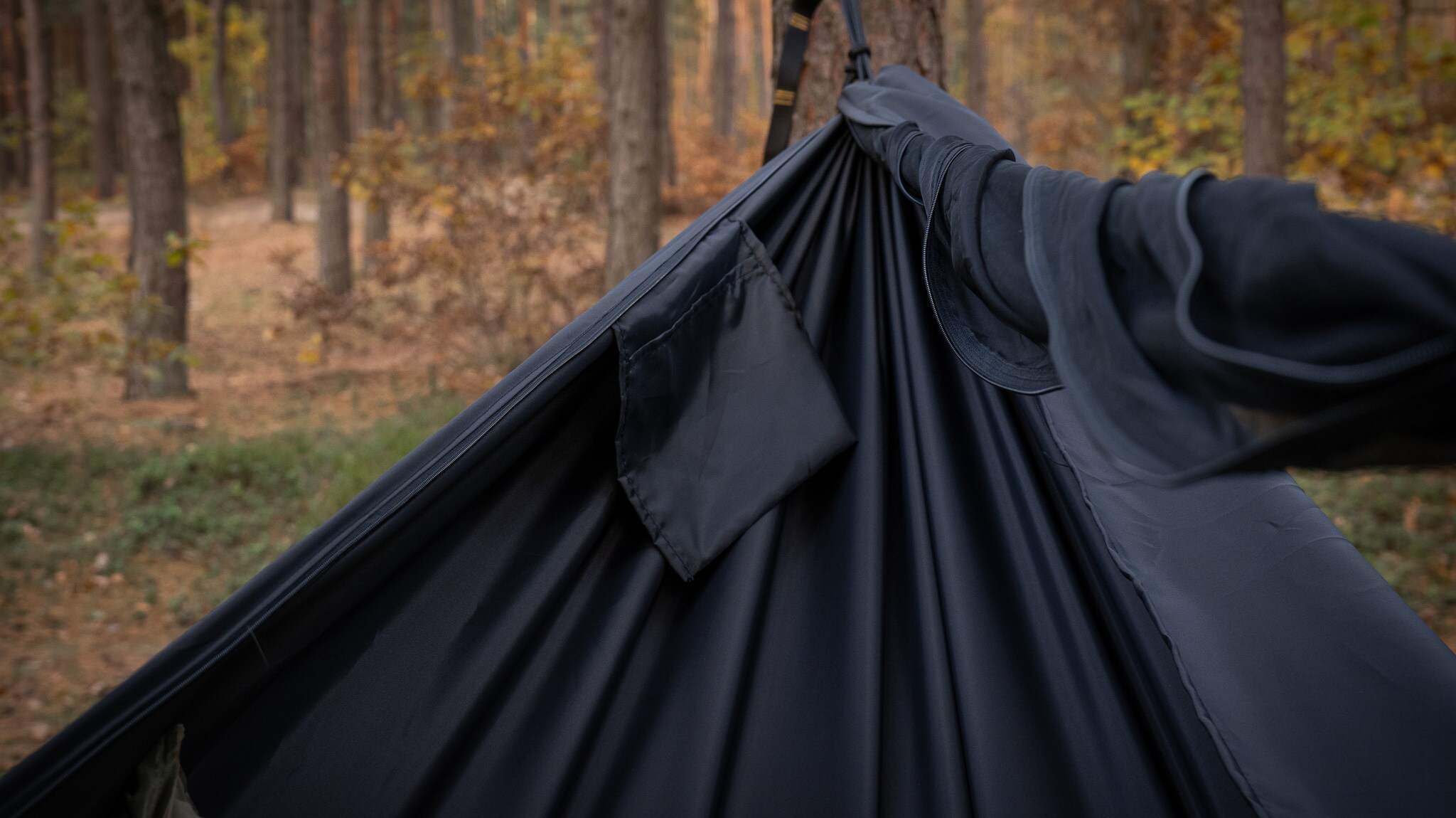 Hamac Ważka V1 Long Double Zip avec moustiquaire TigerWood - Black