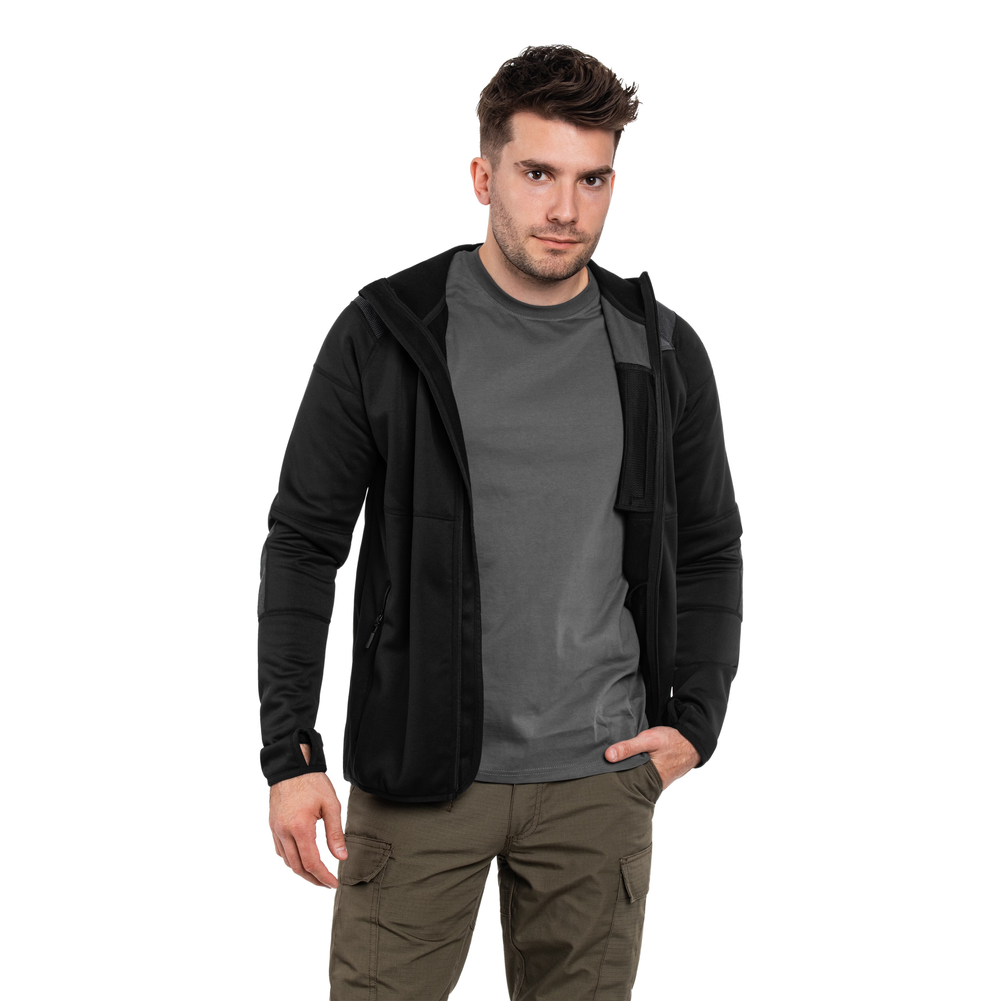 Sweatshirt  Yosemite Hoodie Man Viking - Black