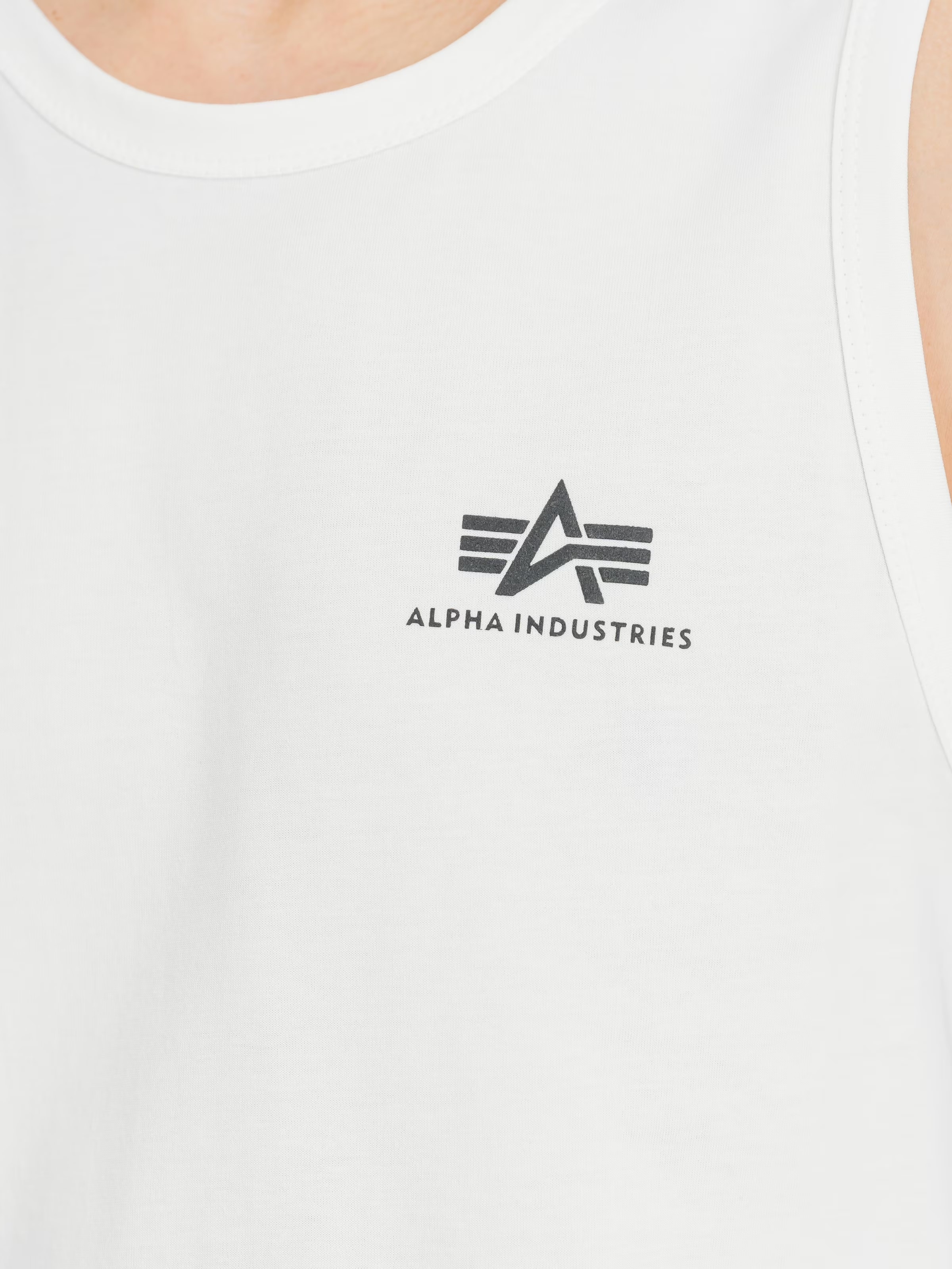 T-shirt Tank Top Small Logo Alpha Industries - White