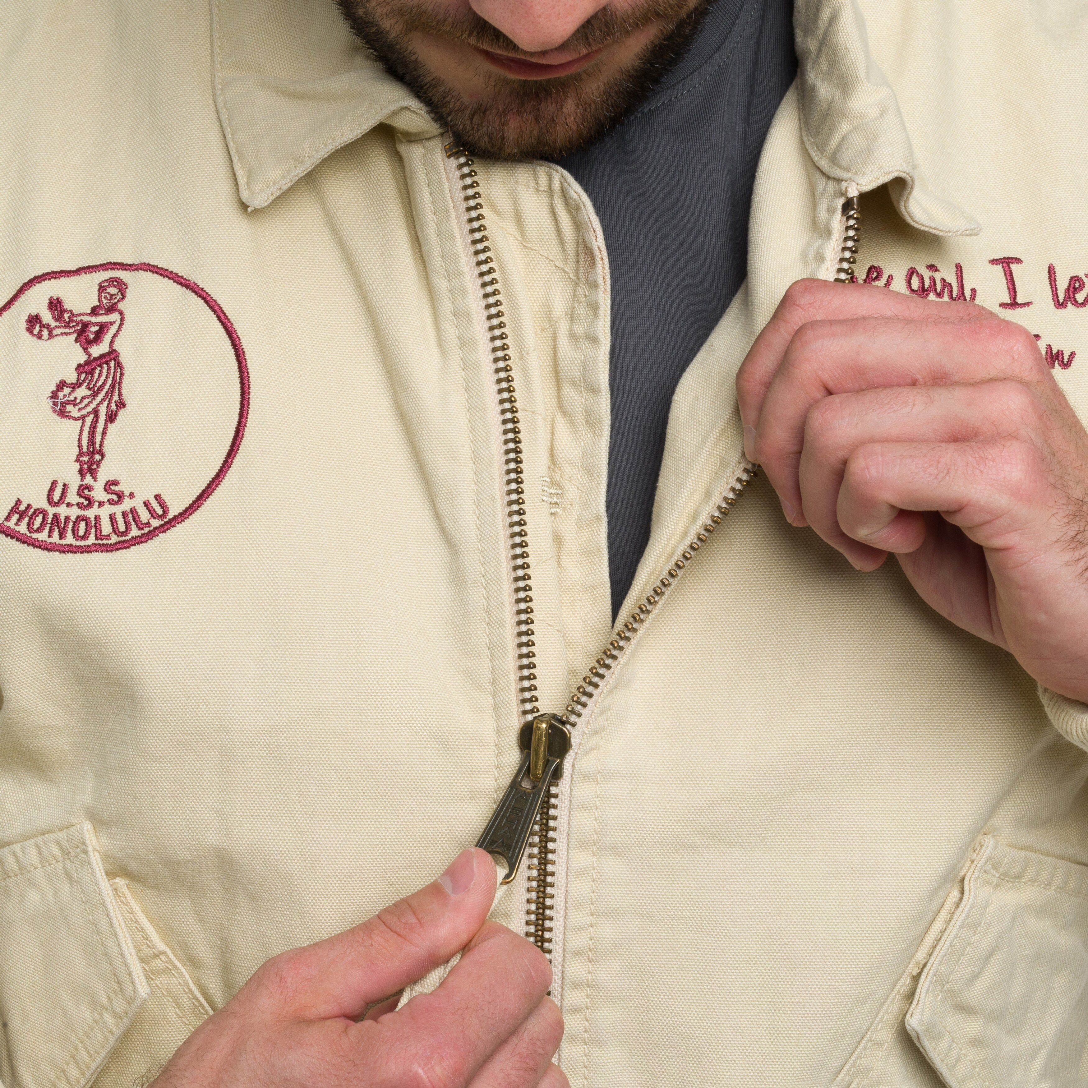 Veste CWU-45 Canvas Honolulu Alpha Industries - Vintage White