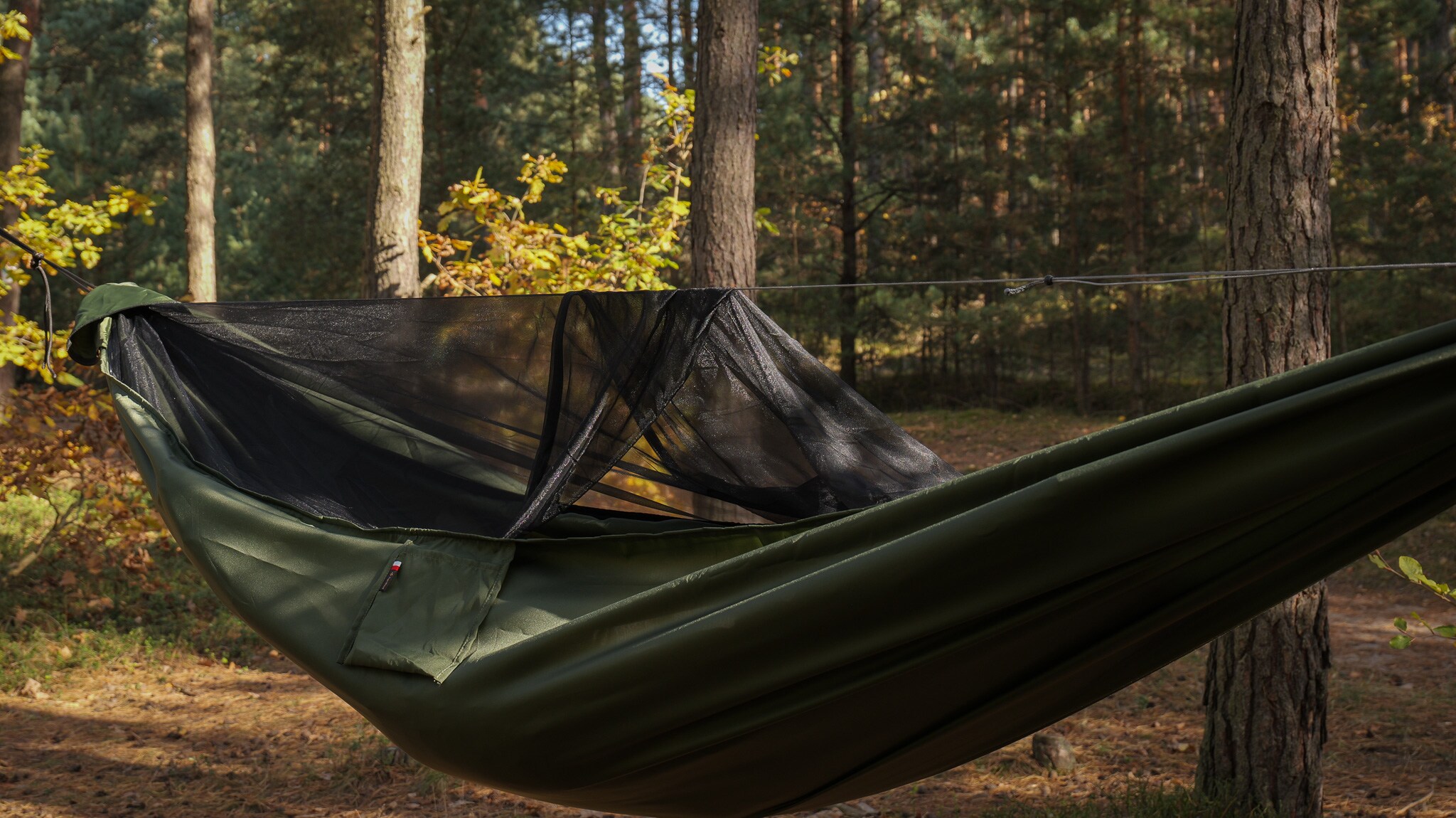 Hamac ultraléger Ważka V2 Pocket Green - avec moustiquaire TigerWood