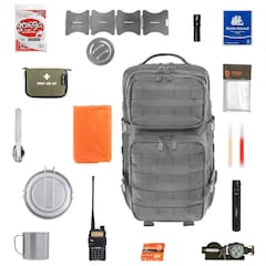 Sac à dos d'évacuation US Cooper 40 L  Large V2 - avec équipement Brandit - Graphite