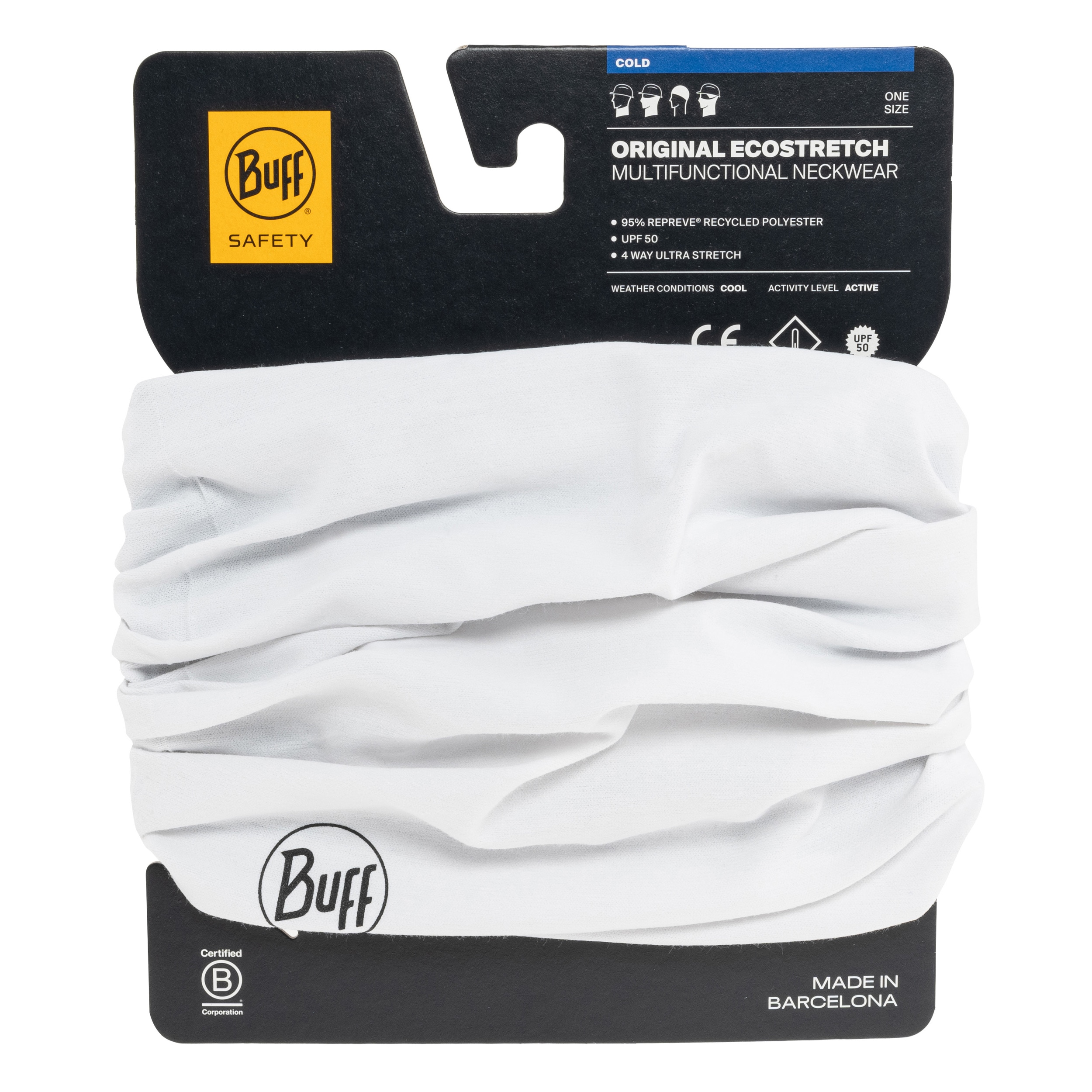 Foulard de protection Safety Original Ecostretch Buff - White