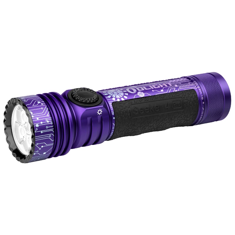 Lampe de poche tactique et de recherche Seeker 4 Pro Cool White Cyber Violet - 4600 lumens Olight