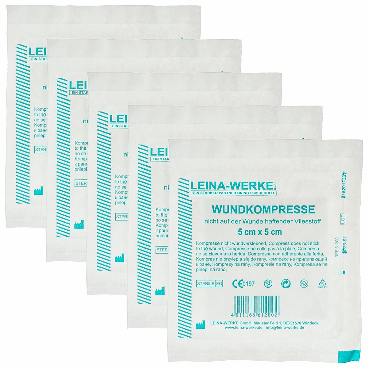 Compresse pour plaie 5 x 5 cm - 5 pcs. Vera