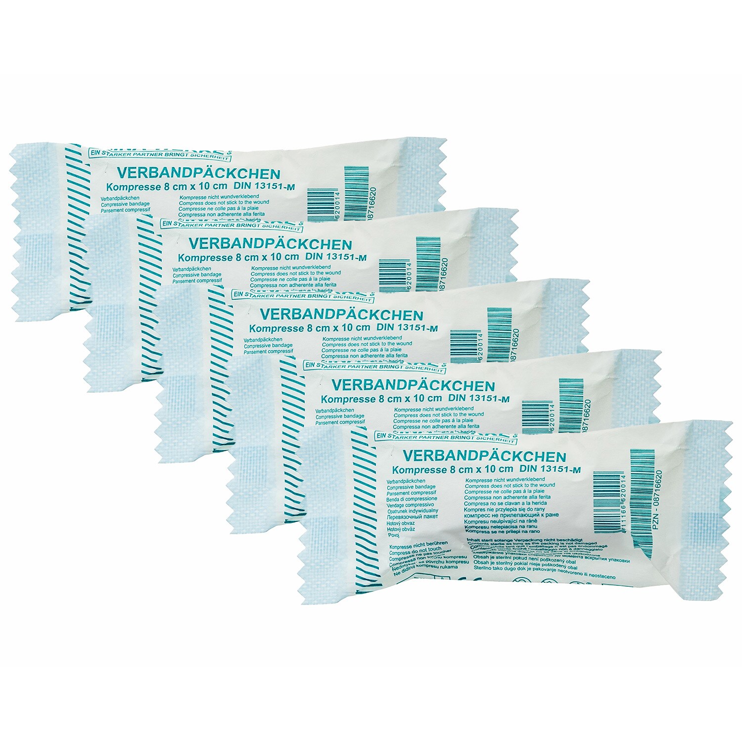 Pansement individuel M 8 x 10 cm x 4 m - 5 pcs. Vera