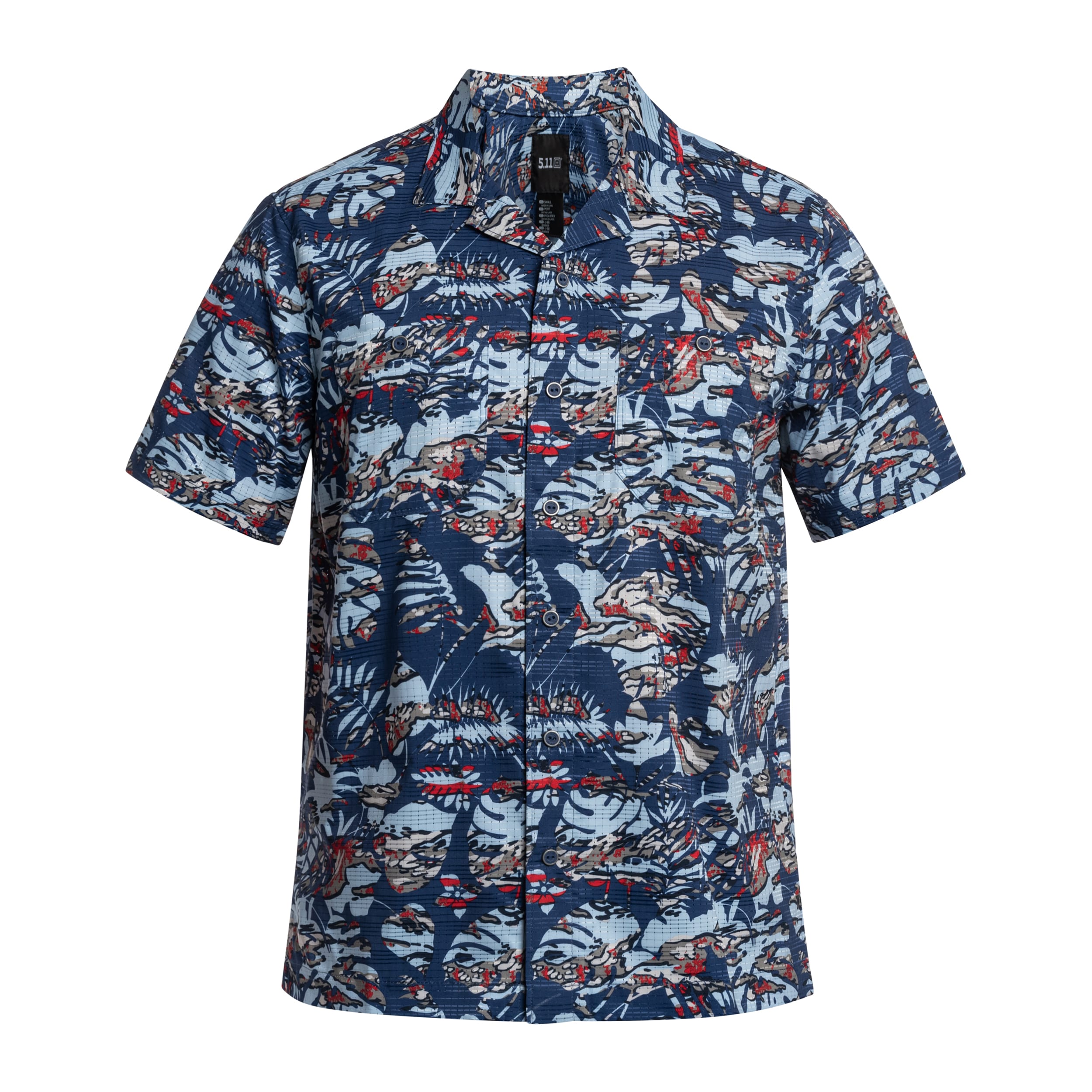 Chemise Adventure Print Short Slevee 5.11 - Mussel Blue Neu Vay Camo