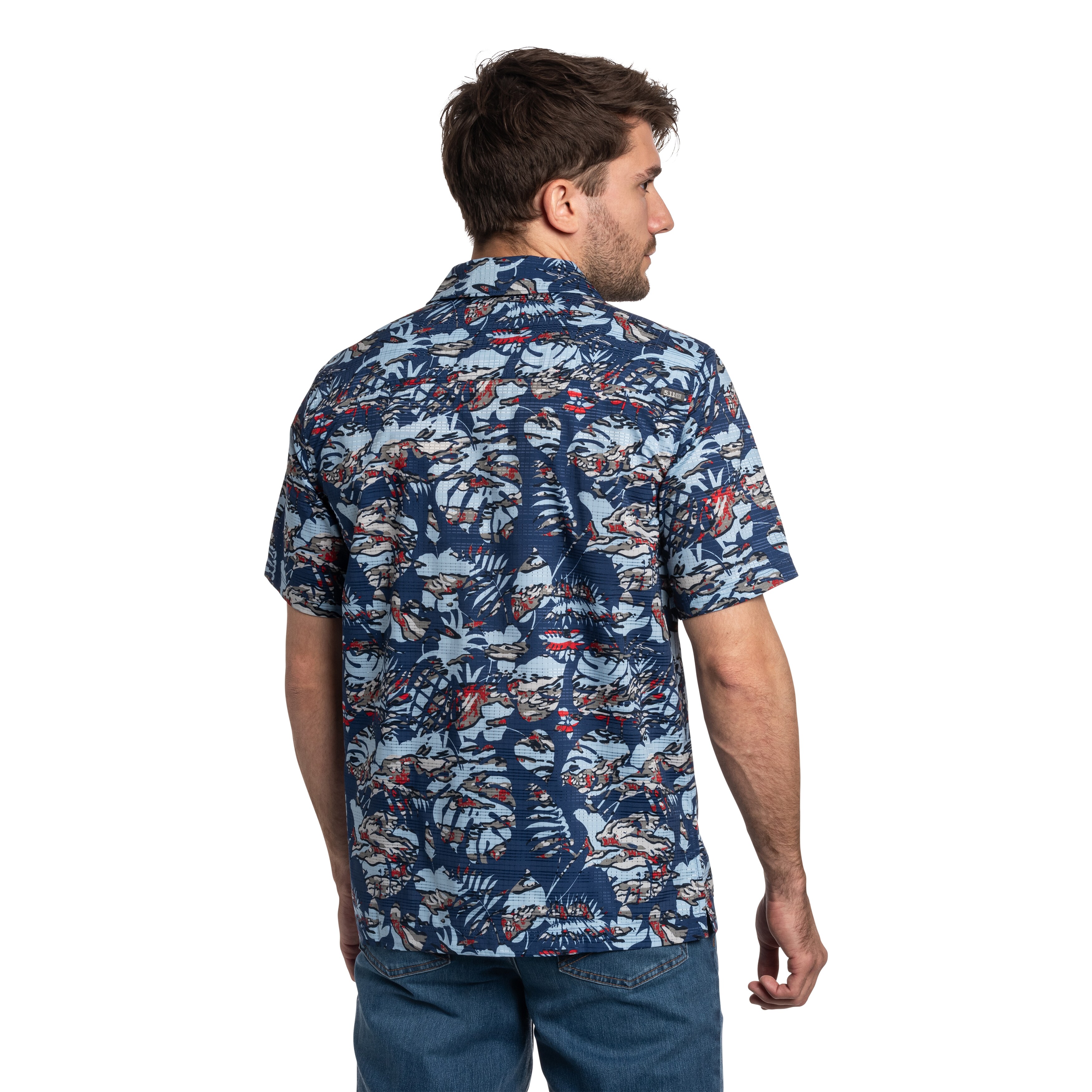 Chemise Adventure Print Short Slevee 5.11 - Mussel Blue Neu Vay Camo