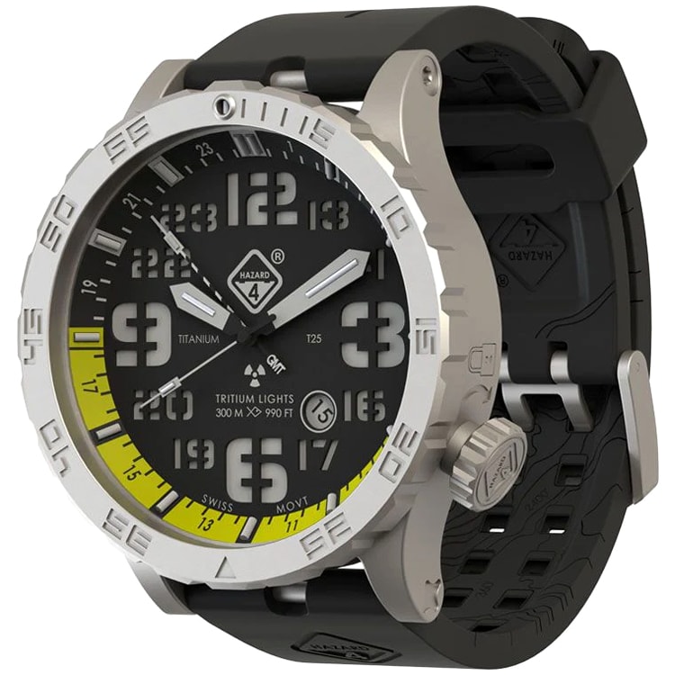 Montre Heavy Water Diver BlackTie B GMT Hazard 4 - Yellow