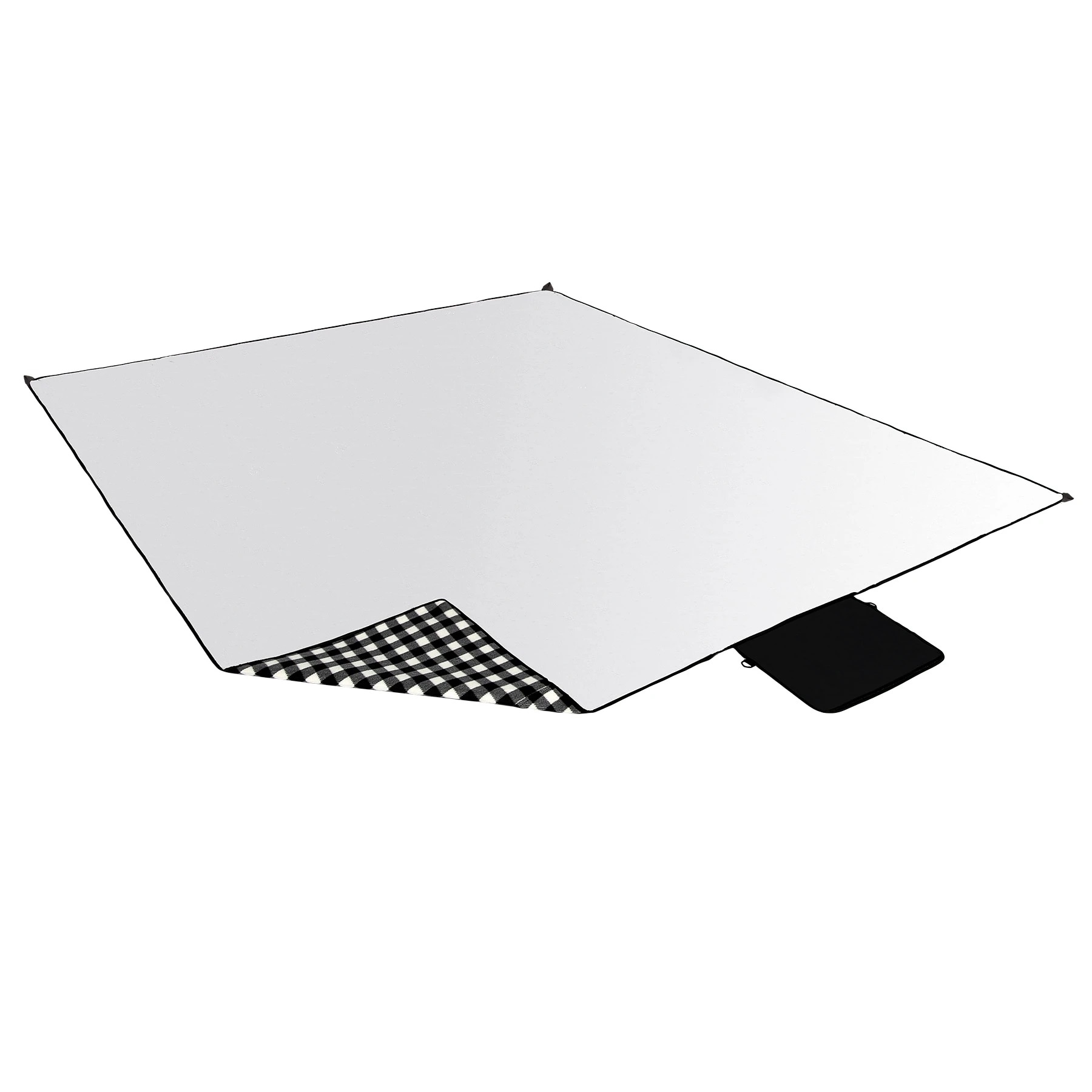 Couverture de pique-nique NC2311 ALU 200 x 200 cm Nils Camp - Noir-blanc