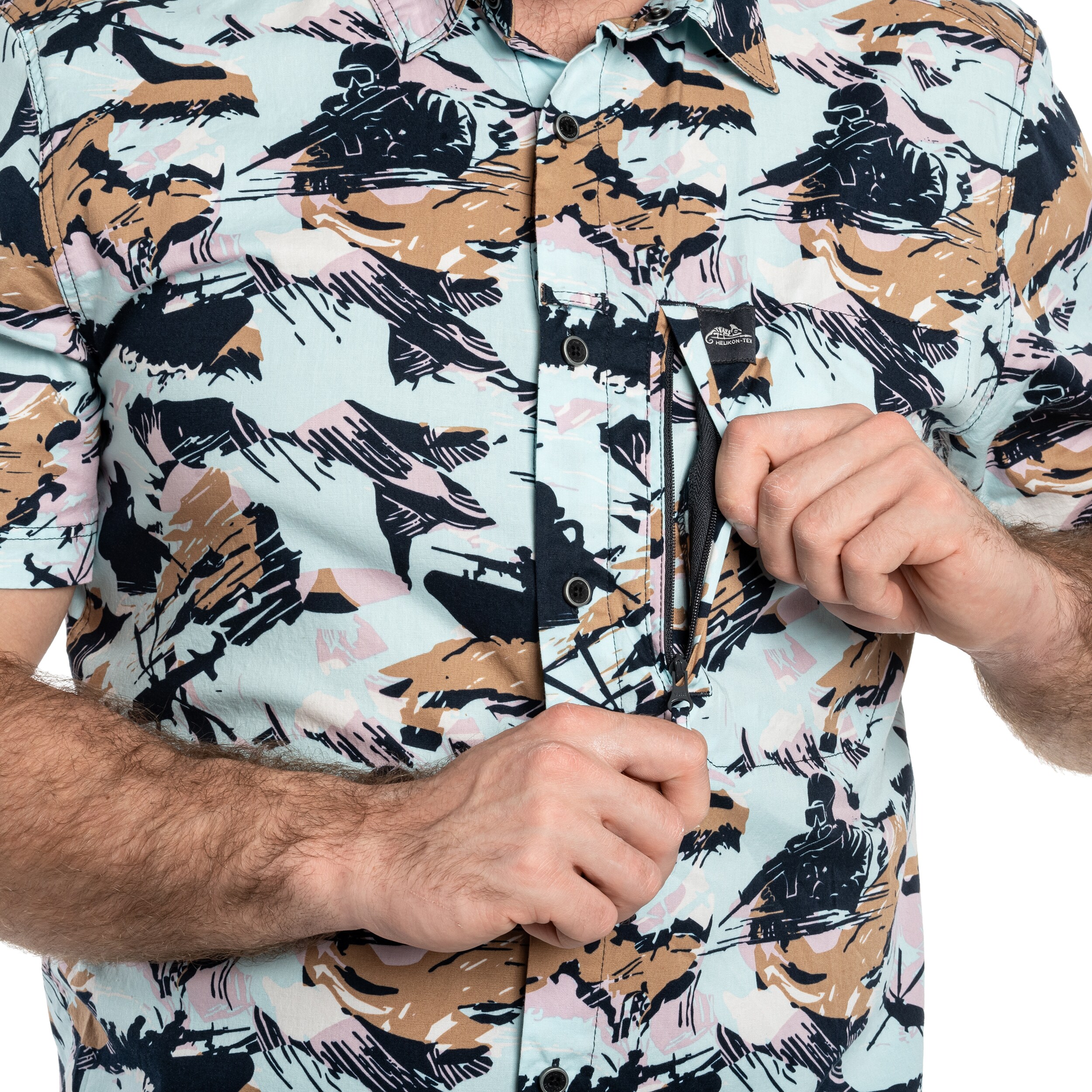Chemise Tactical Hawaiian Short Sleeve Helikon - Pacific