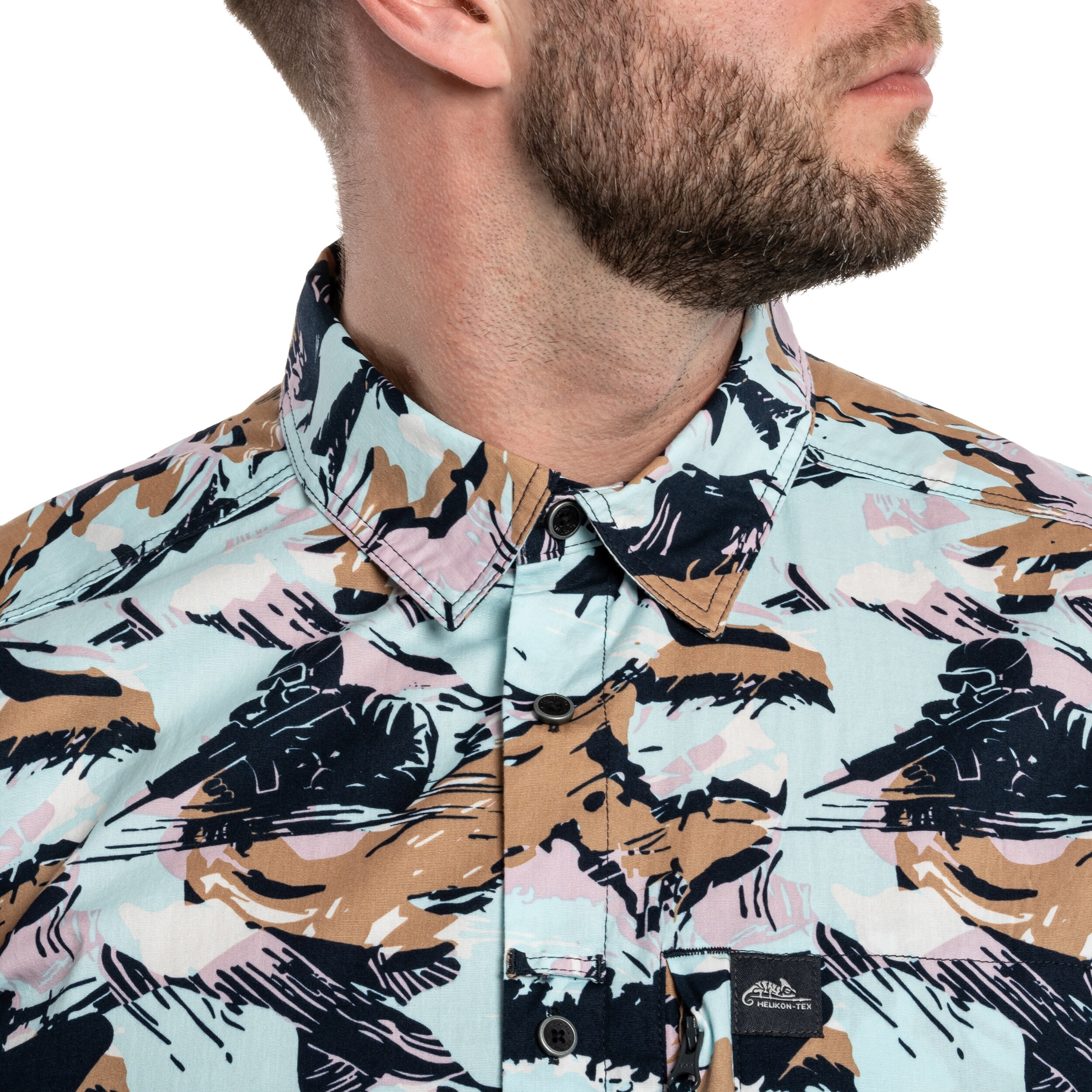 Chemise Tactical Hawaiian Short Sleeve Helikon - Pacific