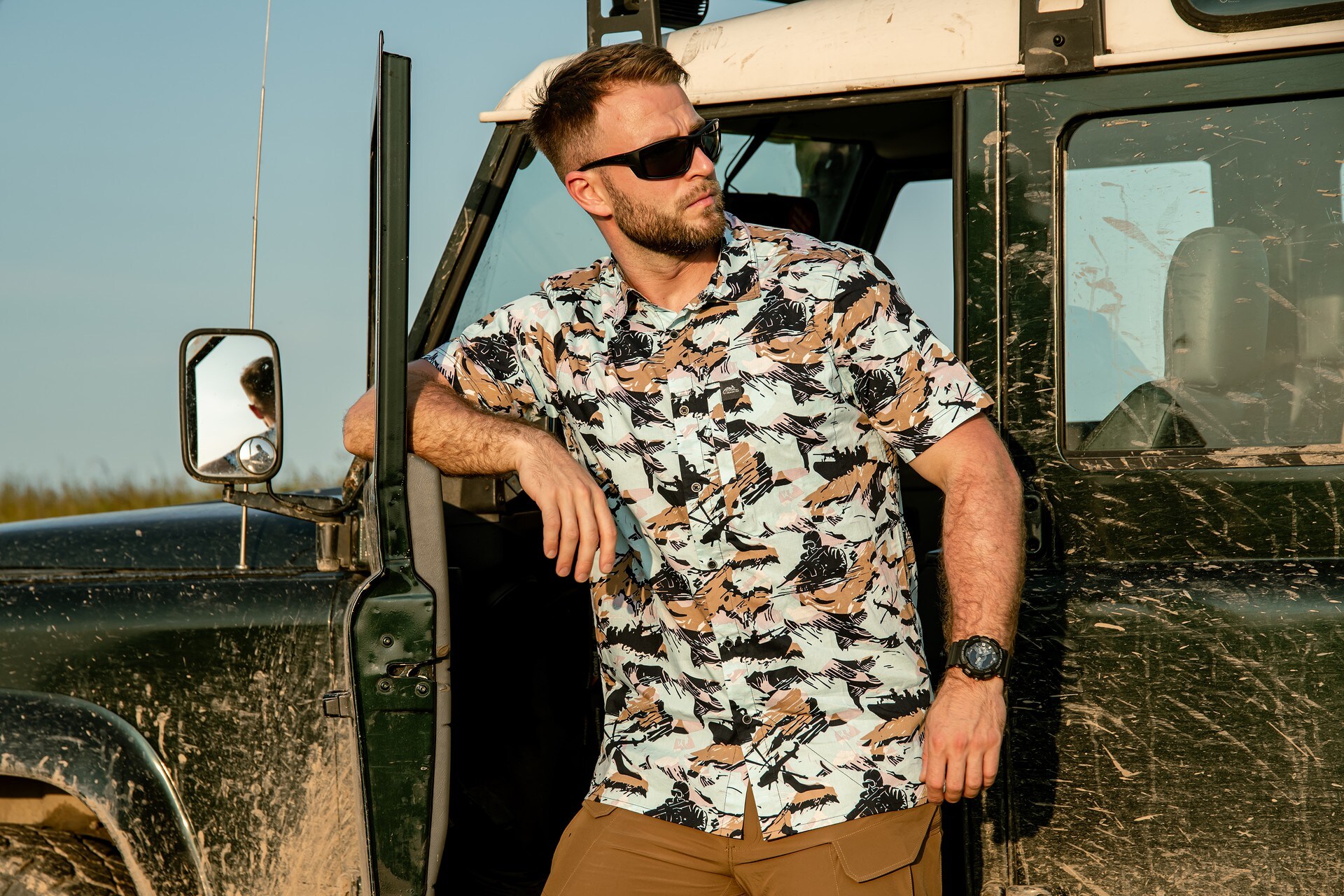 Chemise Tactical Hawaiian Short Sleeve Helikon - Pacific