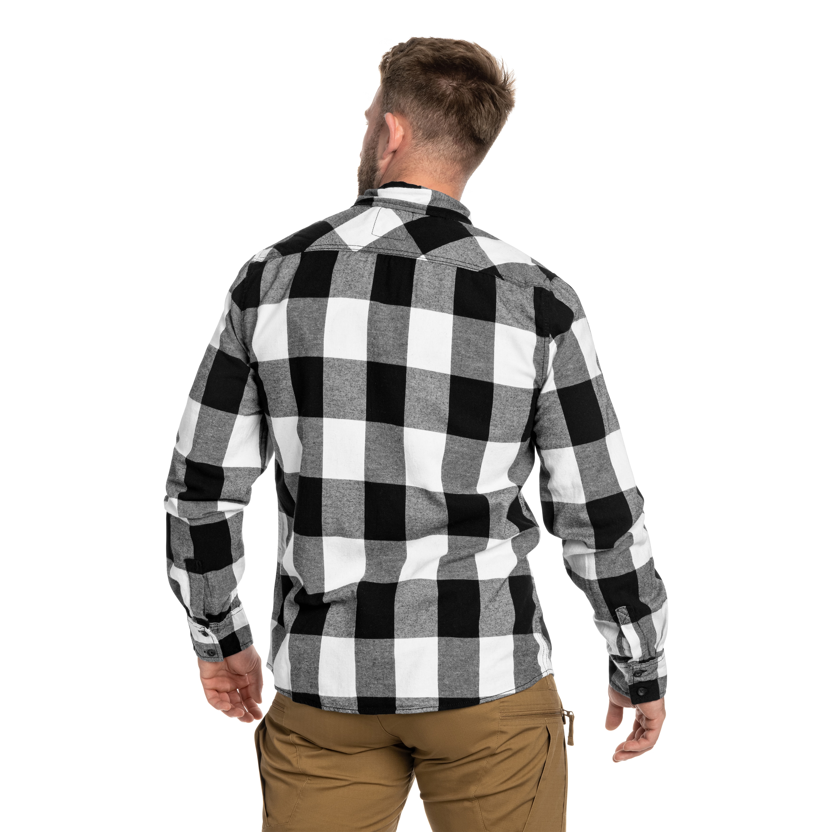 Chemise Check Shirt Brandit - White/Black