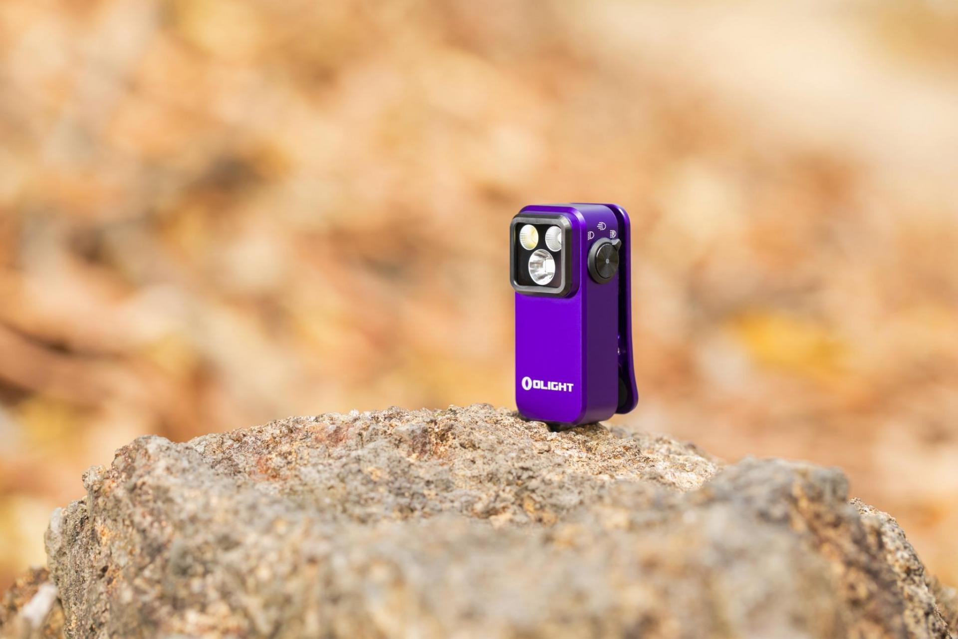 Lampe de poche rechargeable Oclip Pro - 500 lumens Olight - Purple