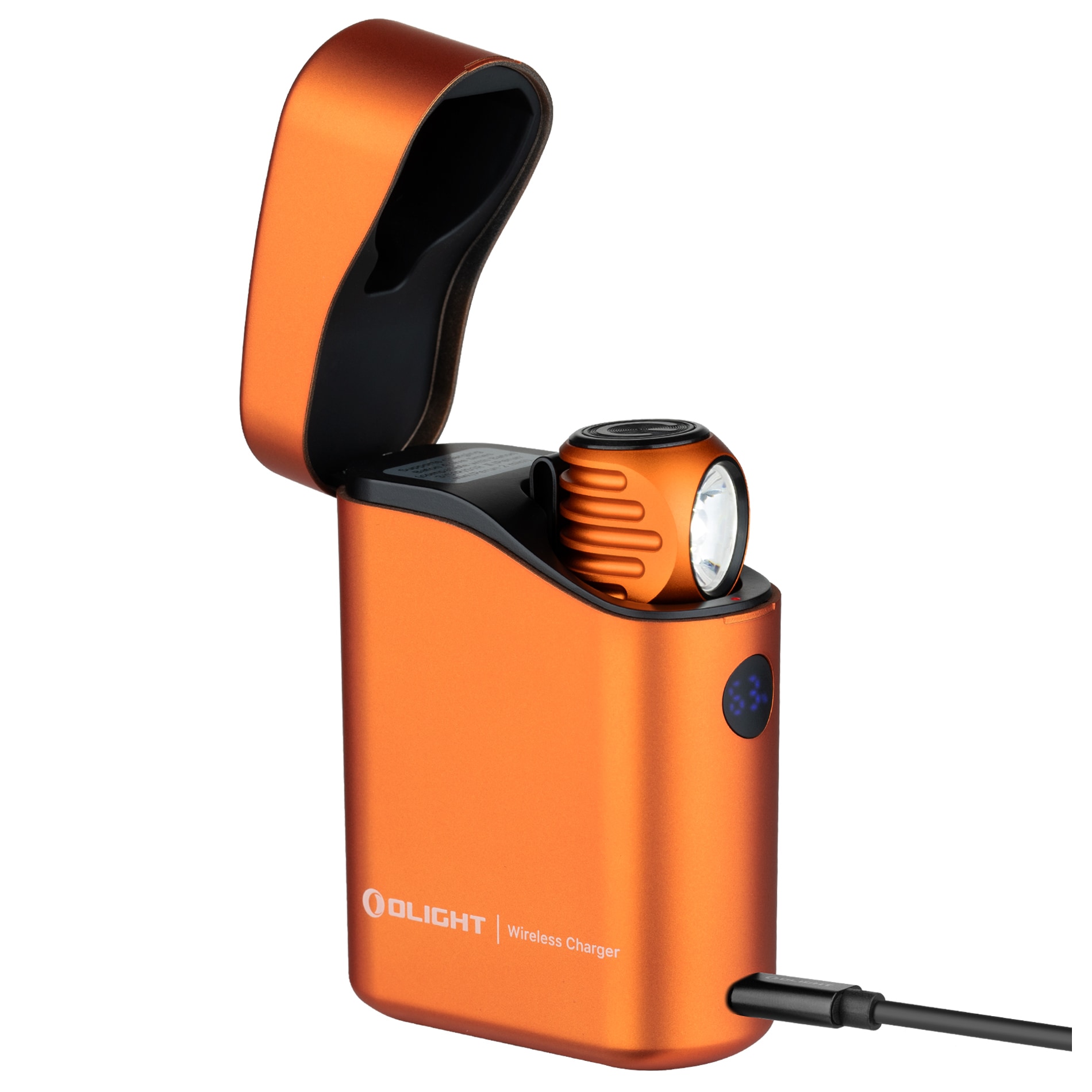 Lampe frontale et angulaire avec bandeau Perun 3 Mini Premium Cool White Orange - 1250 lumens Olight