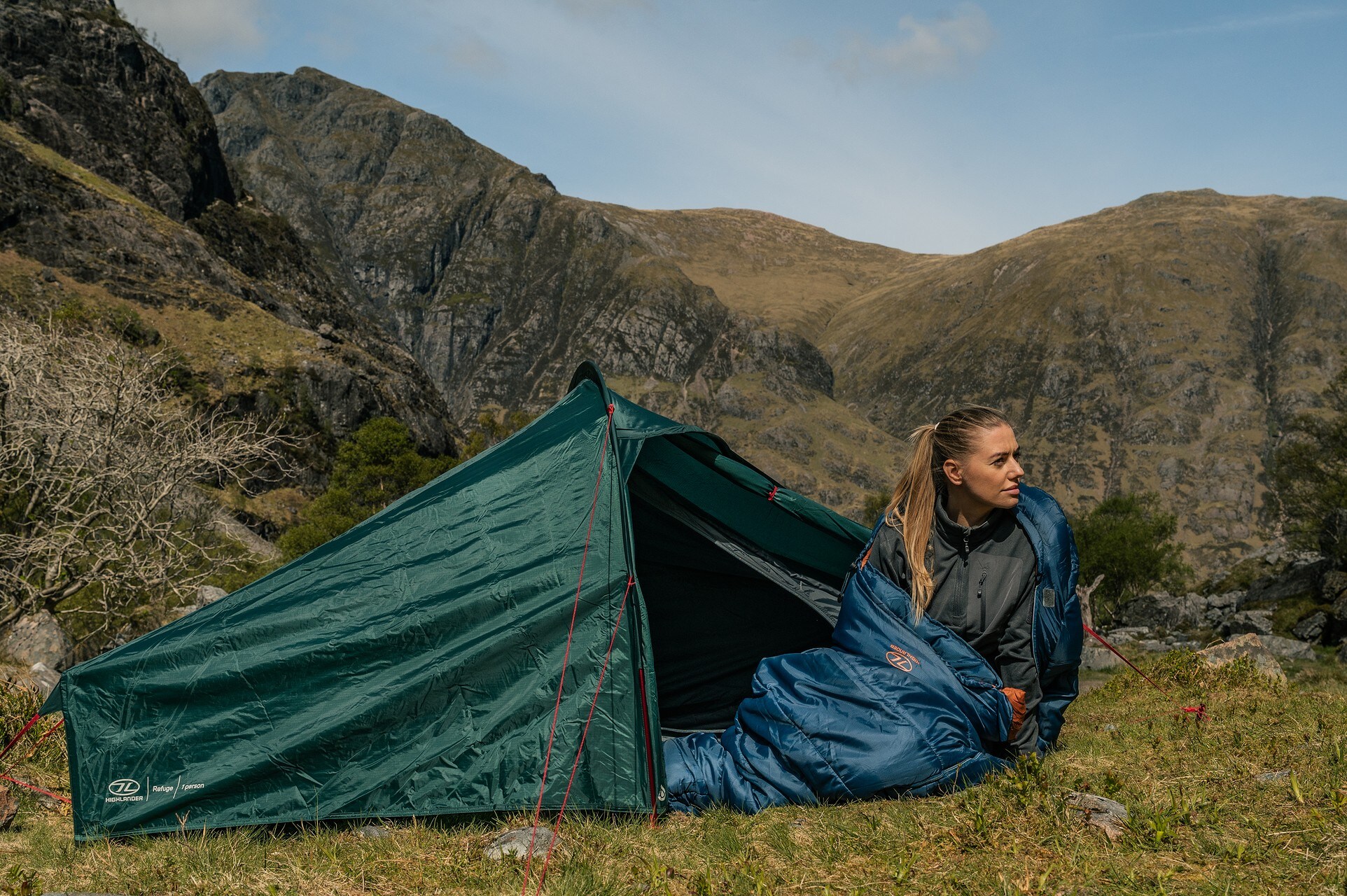 Tente pour 1 personne Refuge Highlander Outdoor - Pine Green