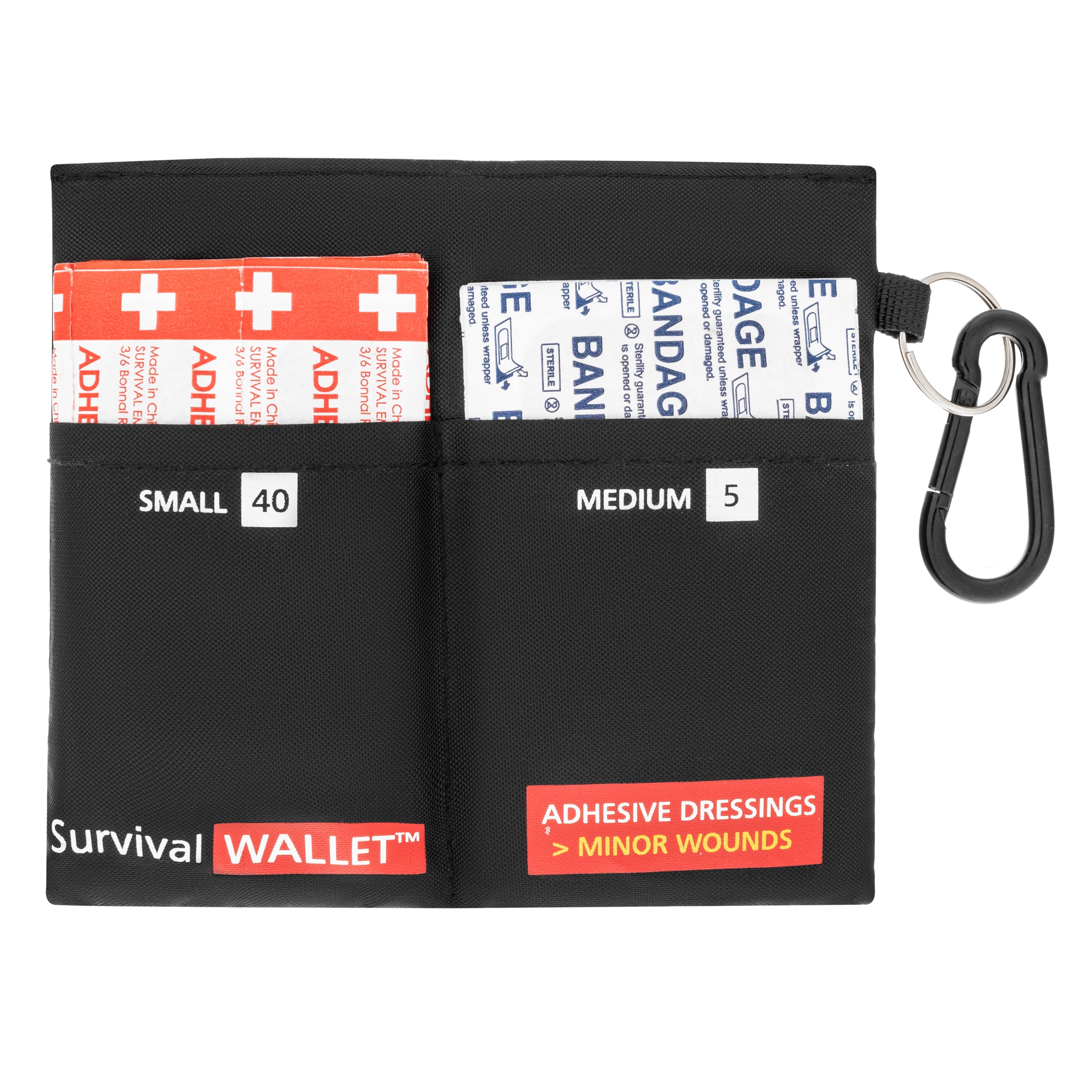 Trousse de premiers secours Survival Wallet avec équipement