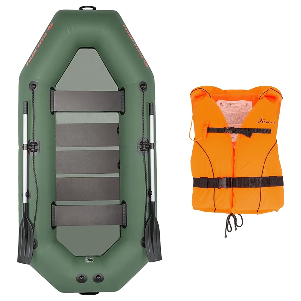 Ponton avec bande de défense Kolibri K-280T + Gilet de sauvetage Olimp Standard 100N - Ensemble