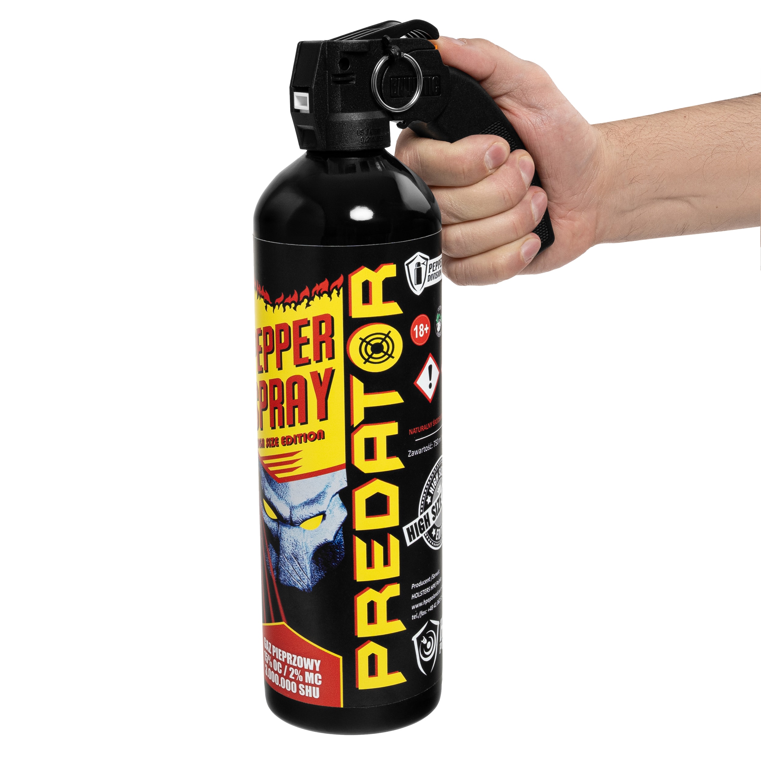 Spray au poivre contre les animaux Predator 1000 ml - cône