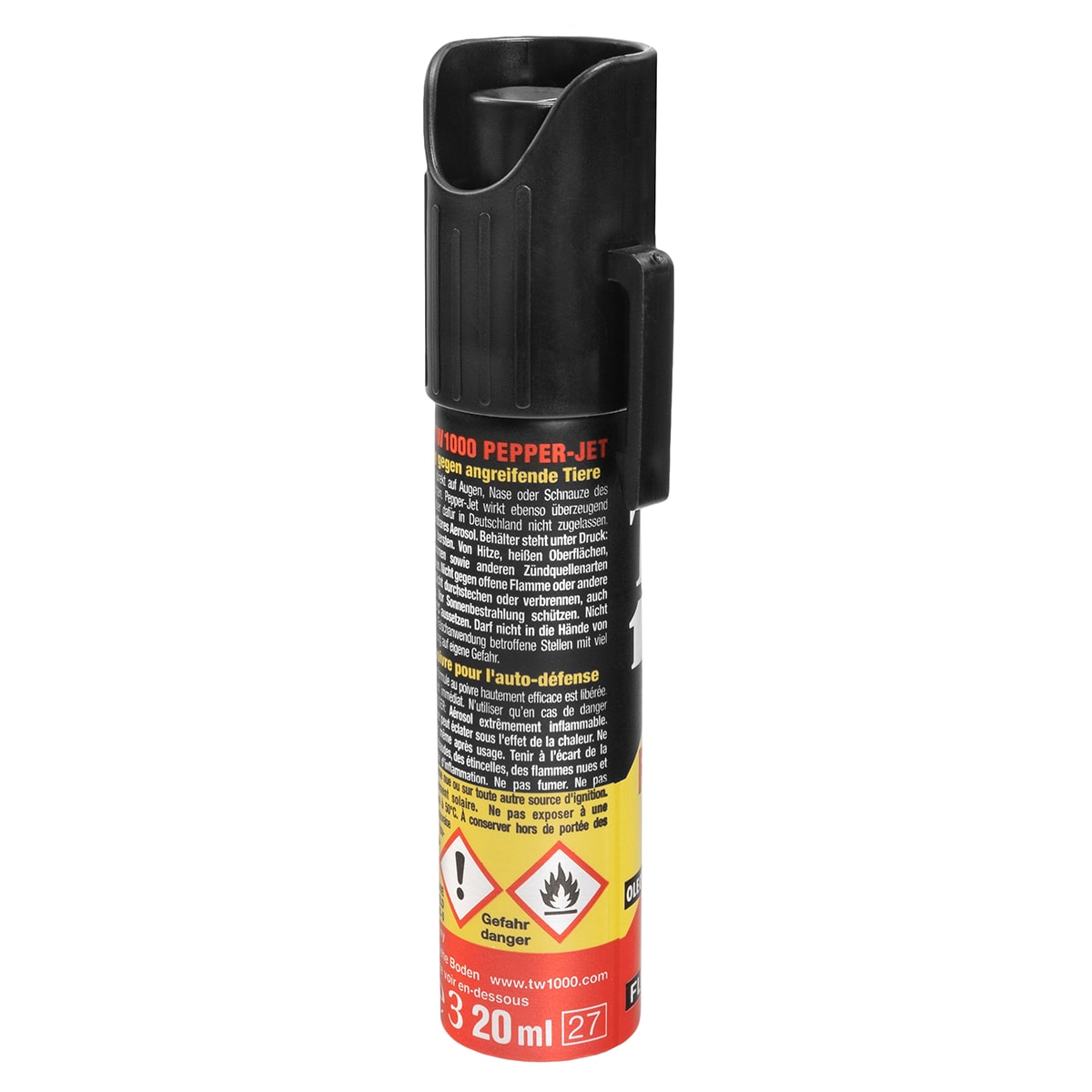 Spray au poivre contre les animaux TW 1000 Pepper Jet 20 ml - jet (DE)